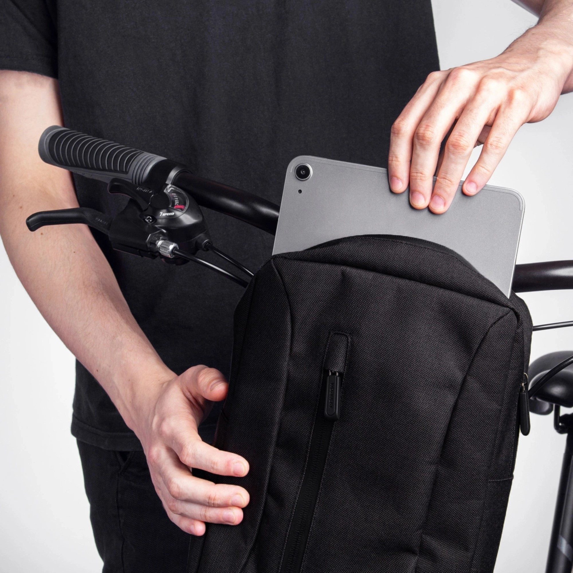 Wozinsky Fahrradtasche Fahrradtasche für den Lenker in Schwarz - Wasserdicht & Langlebig