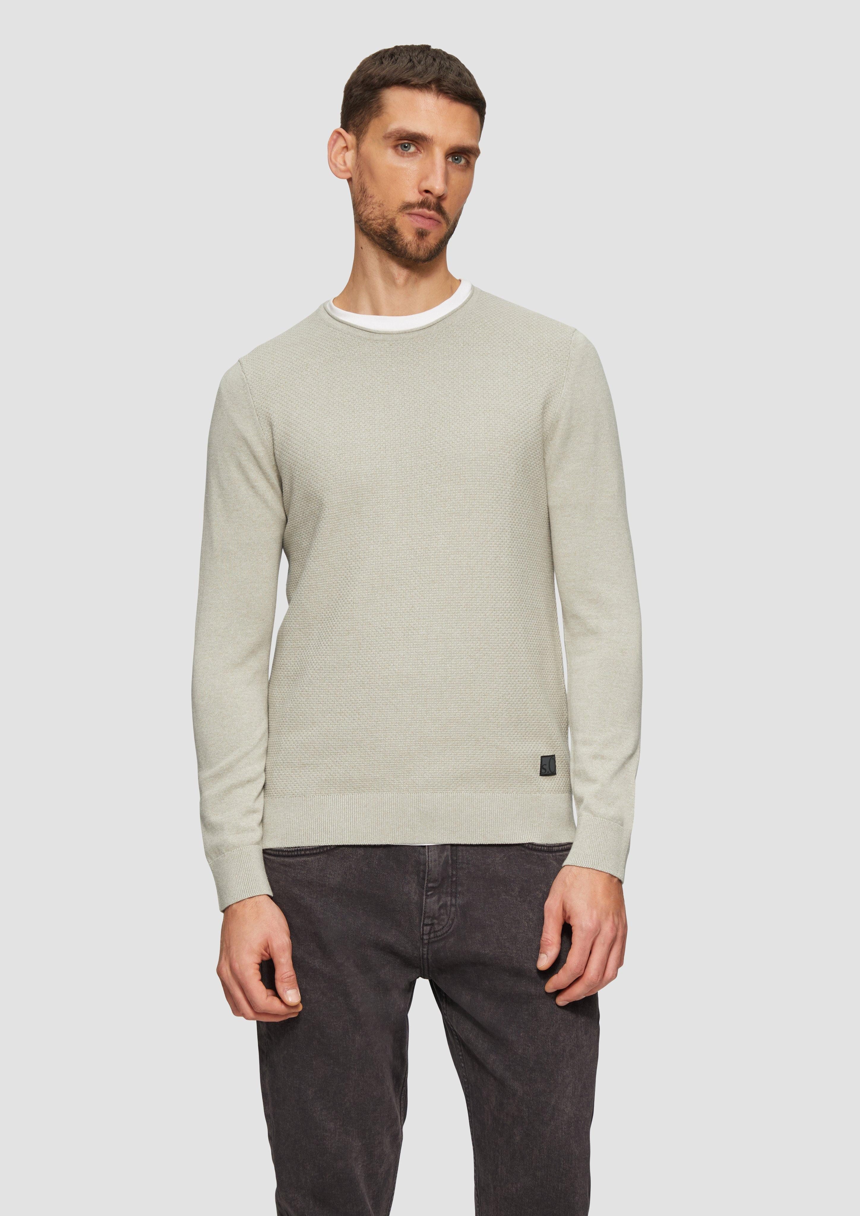 s.Oliver Strickpullover Strickpullover mit Strukturmix und günstig online kaufen