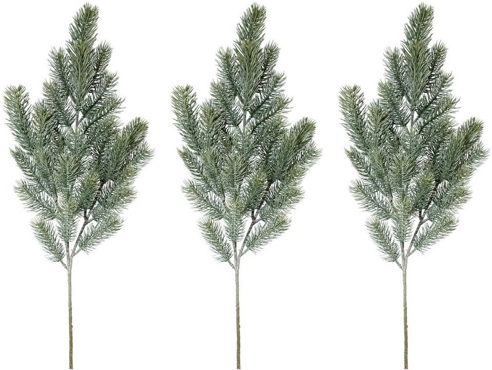 Winterliche Kunstpflanze Weihnachtsdeko Blautanne, Creativ green, Höhe 67 cm,  Zweig, 3 Stück im Set