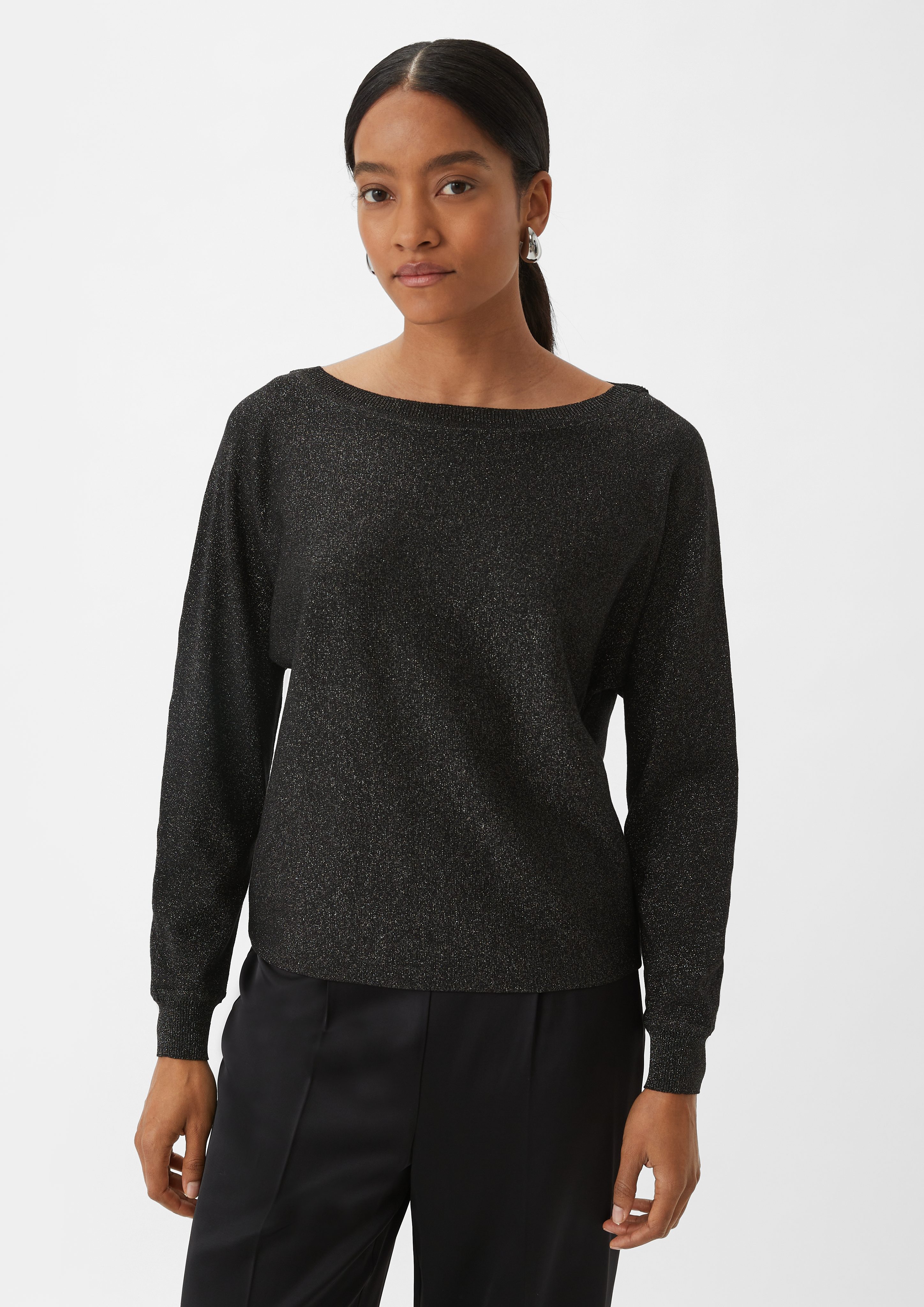 Langarmshirt Strickpullover aus Viskosemix