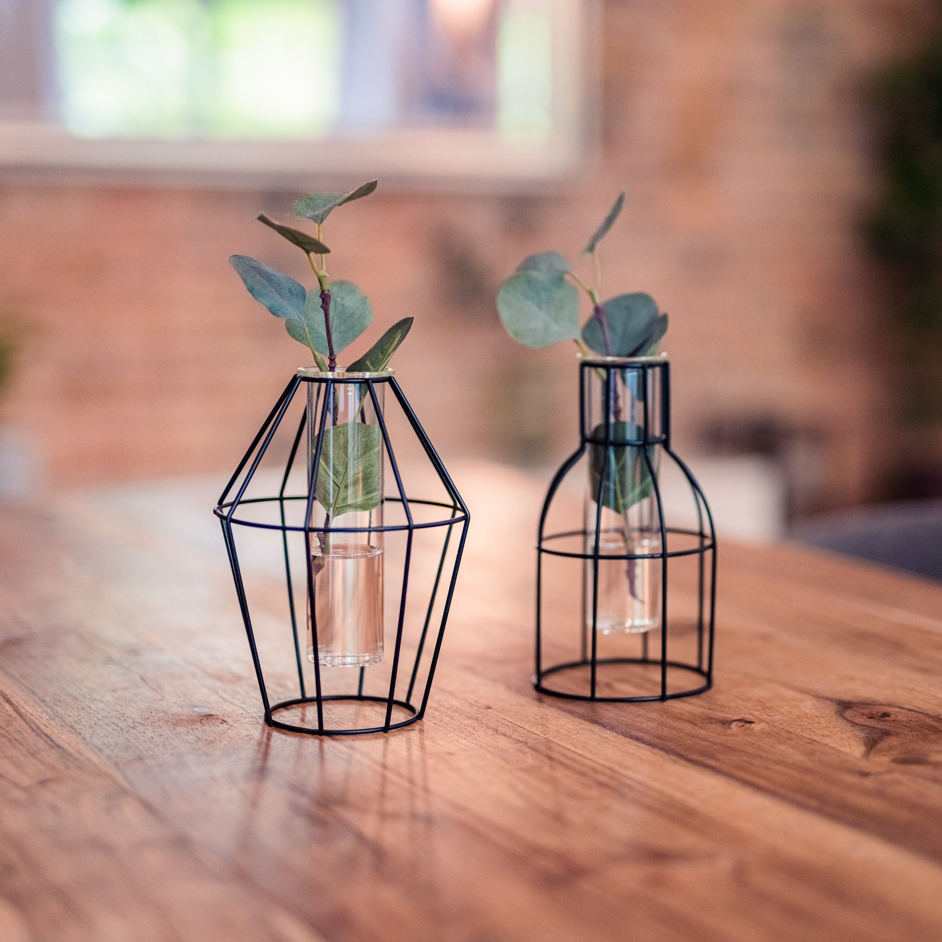 Flanacom Dekovase Designer Deko-Vase Metall - Moderne Tisch-Deko (2-tlg), G günstig online kaufen