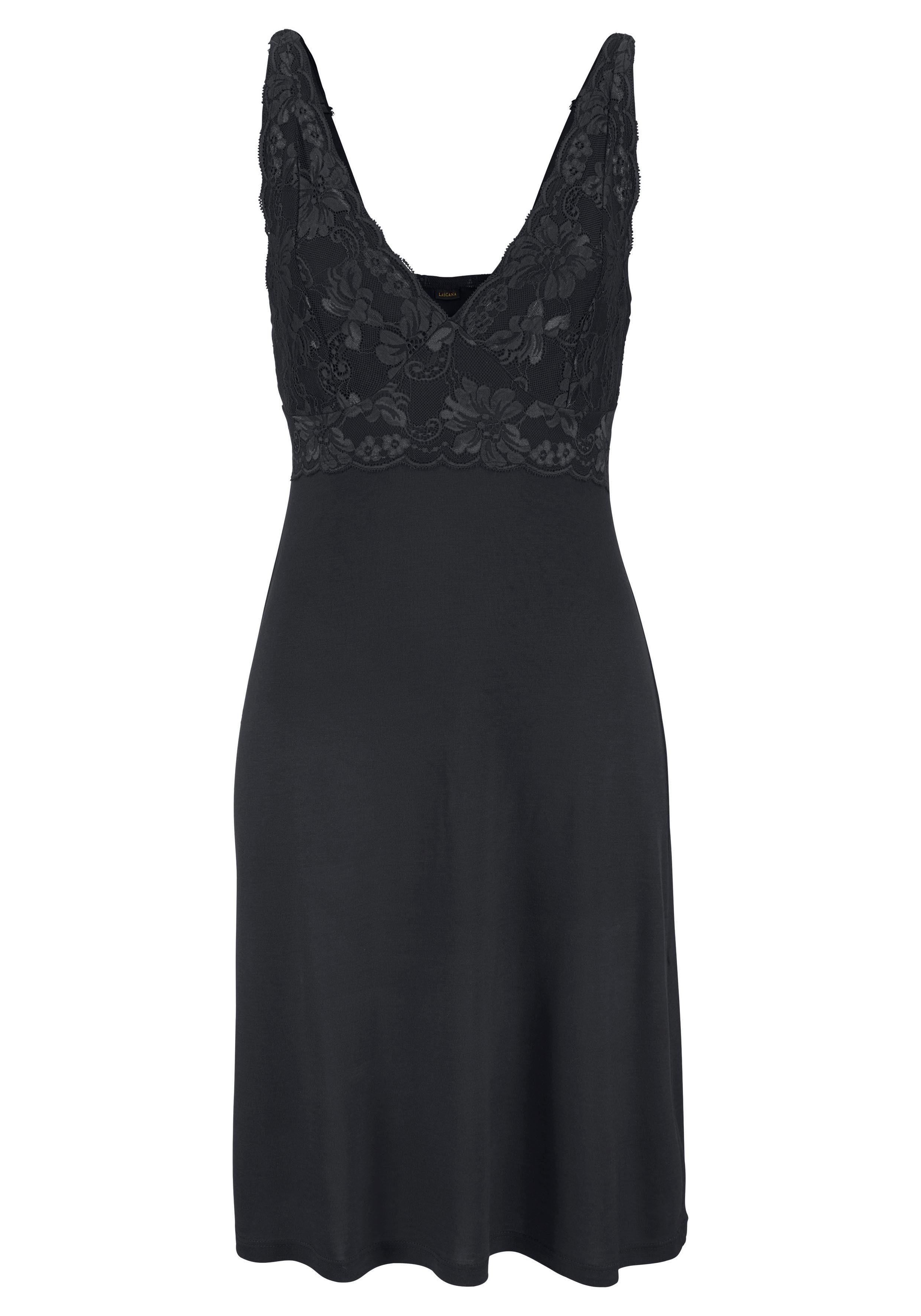 LASCANA Negligé mit Spitzendetails und verstellbaren Trägern. € 36,99