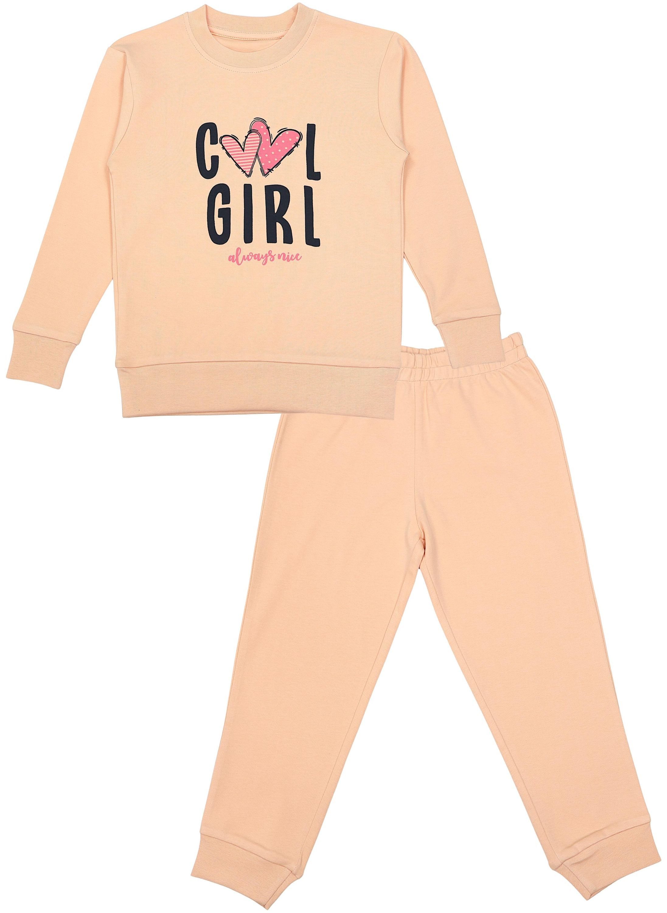 TupTam Schlafanzug Kinder Mädchen Schlafanzug Set Langarm Pyjama Nachtwäsche 2-teilig