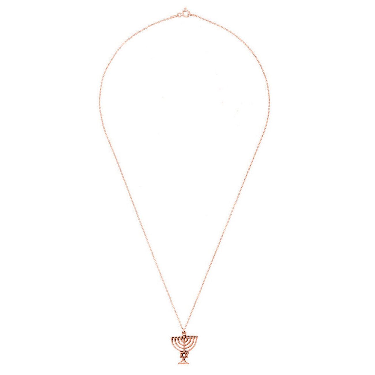 4. Bild von Gemshine Kette mit Anhänger »Menorah Kerzenleuchter Chanukka«, Made in Spain