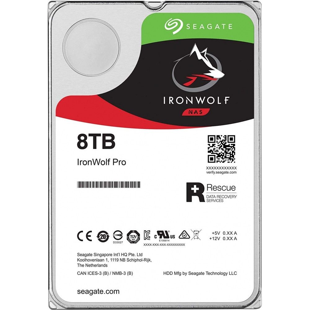 Seagate Seagate IronWolf 3,5" (8TB) Festplatte. HDD-NAS-Festplatte (8TB) 3,5"", Optimiert für NAS-Systeme