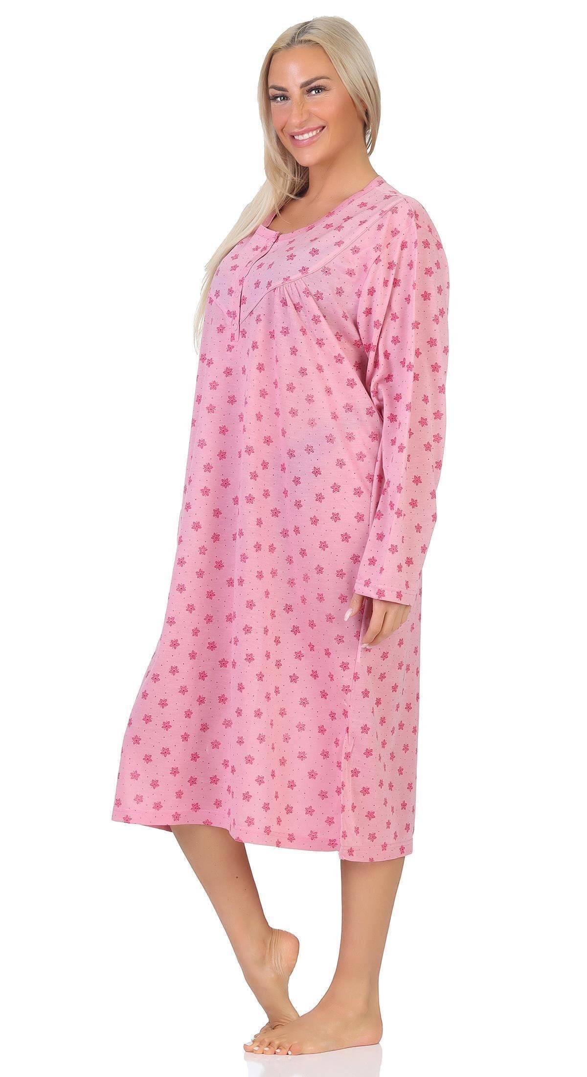 EloModa Nachthemd Damen Nachthemd Altrosa M L Sleepshirt Nachtwäsche; 2XL (1-tlg) XL