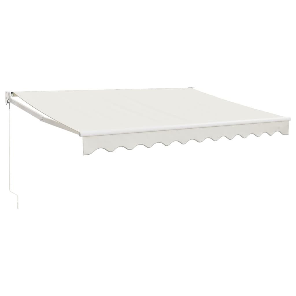furnicato Markise Einziehbare Terrassenmarkise 3,5 x 2,5 m Creme mit Aluminiumrahmen (1-St)