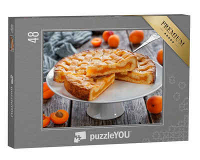 puzzleYOU Puzzle Aprikosenmürbeteigkuchen, 48 Puzzleteile, puzzleYOU-Kollektionen Kuchen, Essen und Trinken