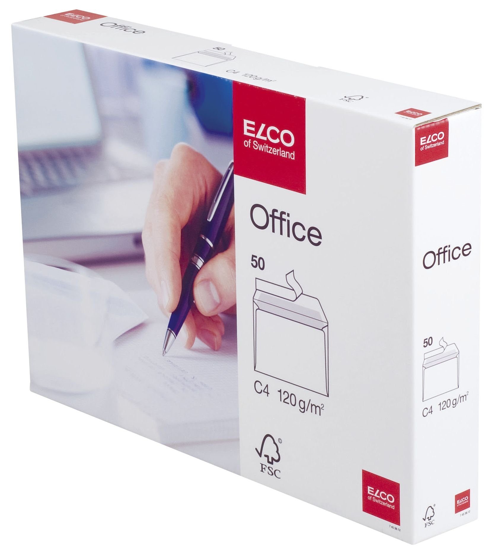 ELCO Briefumschlag ELCO Versandtaschen office DIN C4 ohne Fenster weiß 50  St.