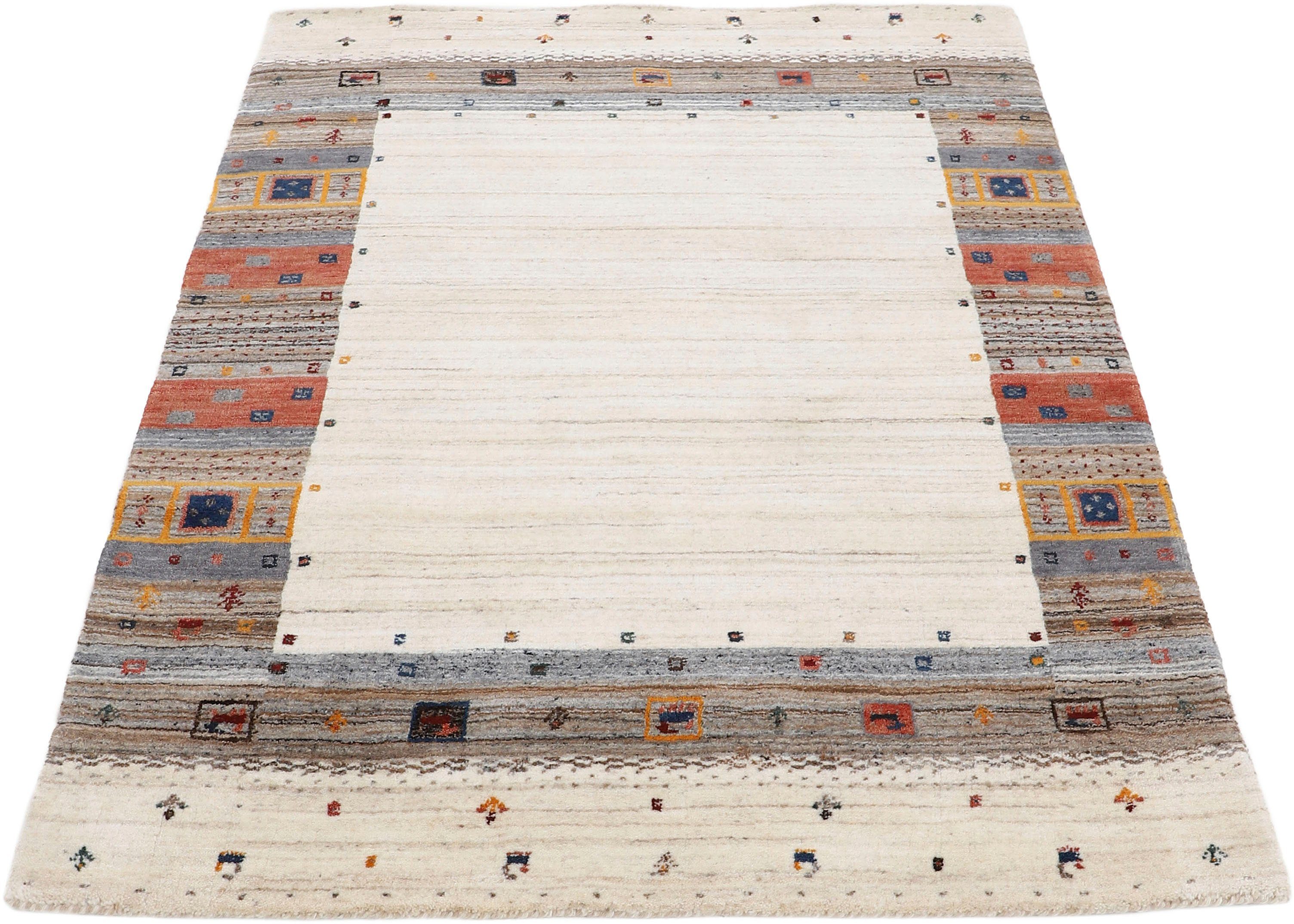 carpetfine Wollteppich Gabbeh Vida, rechteckig, Höhe: 15 mm, reine Wolle, weicher Flor, auch als Läufer erhältlich