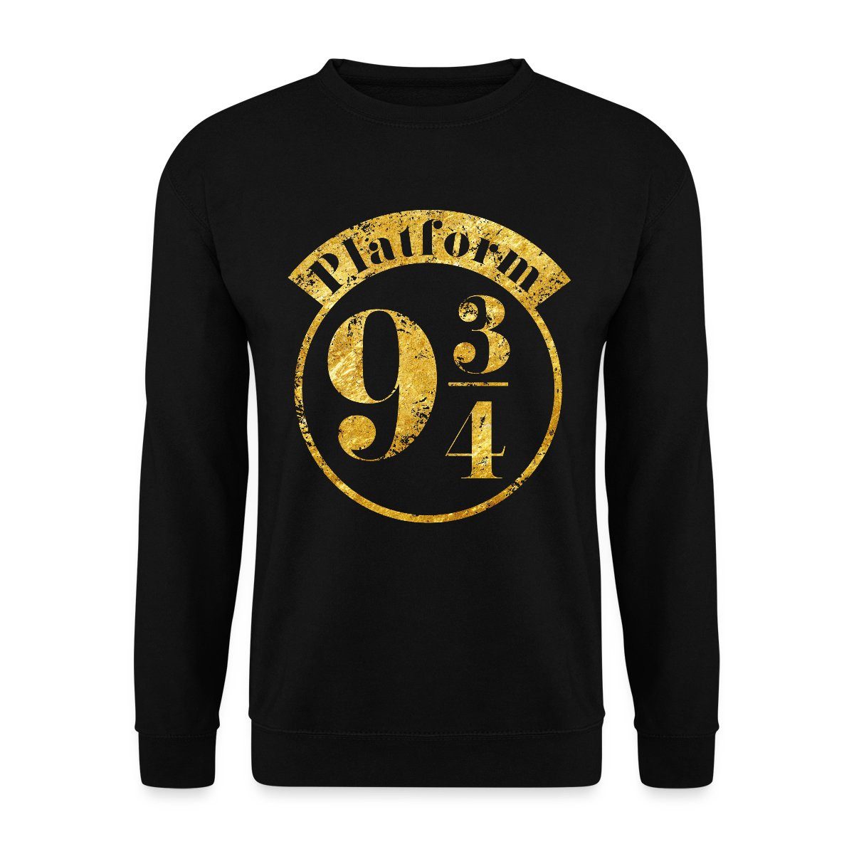 Spreadshirt Sweatshirt Harry Potter Platform 9 3/4 Gold Unisex Pullover (1-tlg)