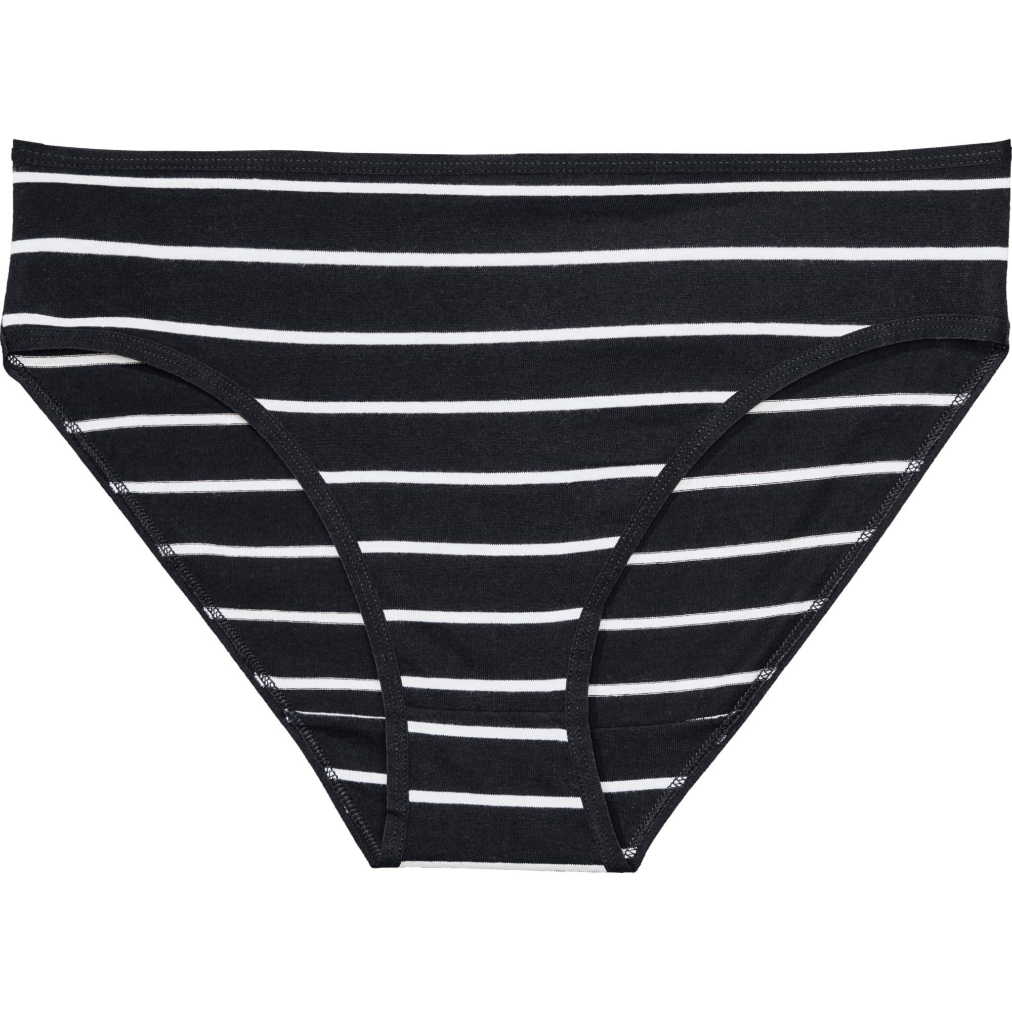 REDBEST Slip Damen-Slip 5er-Pack Single-Jersey Uni: 3 Slips/Streifen: gestrickter Ringel, 2 Slips – Bild 3 von 5