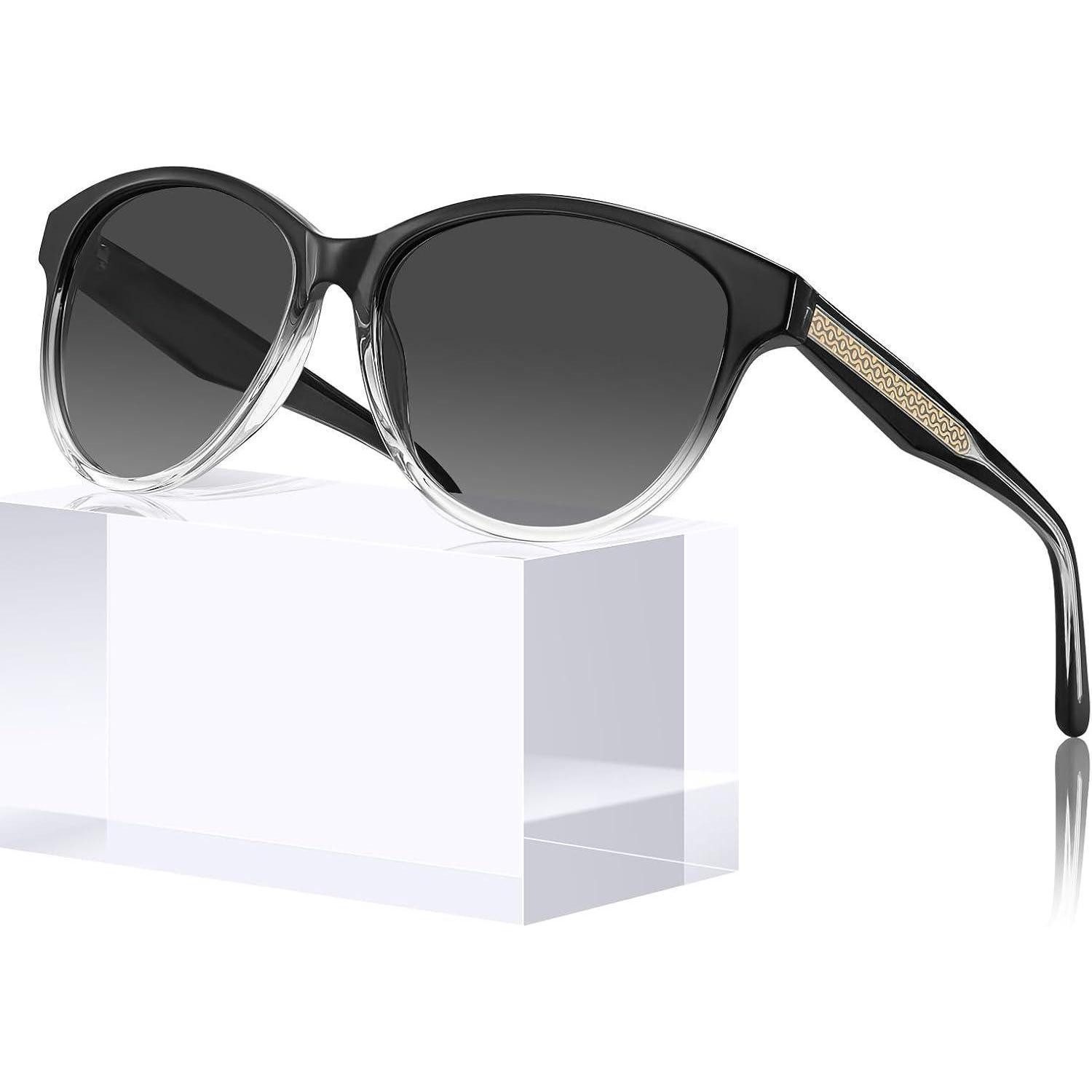 LuxusKollektion Retrosonnenbrille Sonnenbrille Damen Polarisierte M1-poliert Rahme Farbverlauf Grau