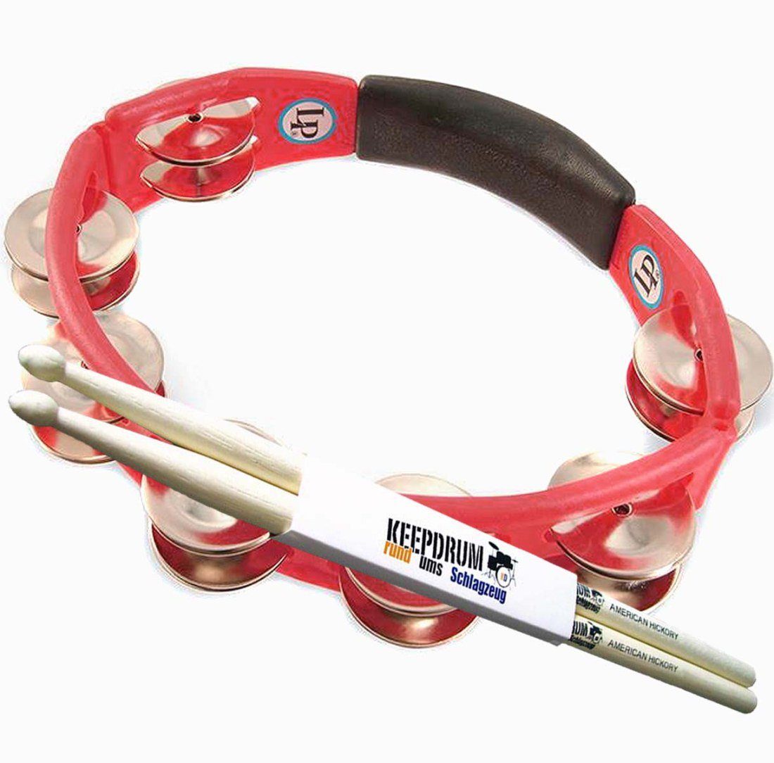 Tambourine LP Latin Percussion LP151 Cyclops Tambourine mit Drumsticks