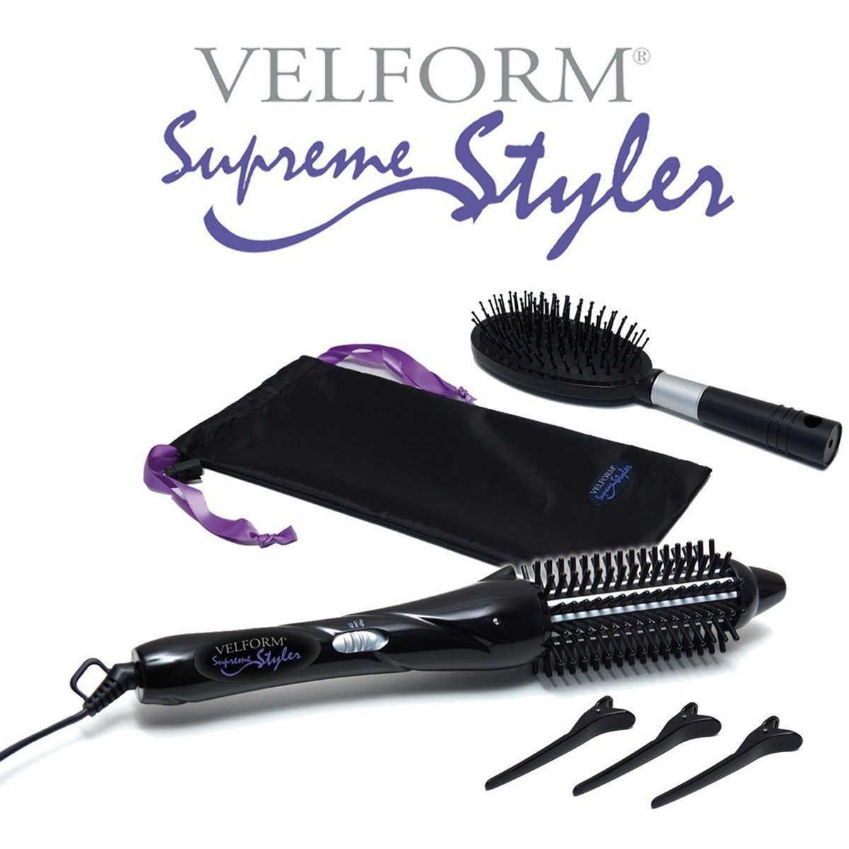 Velform®️ Velform® Haarglättbürste 1 Ionen-Technologie mit Multifunktions-Thermobürste Supreme 4 Styler, in