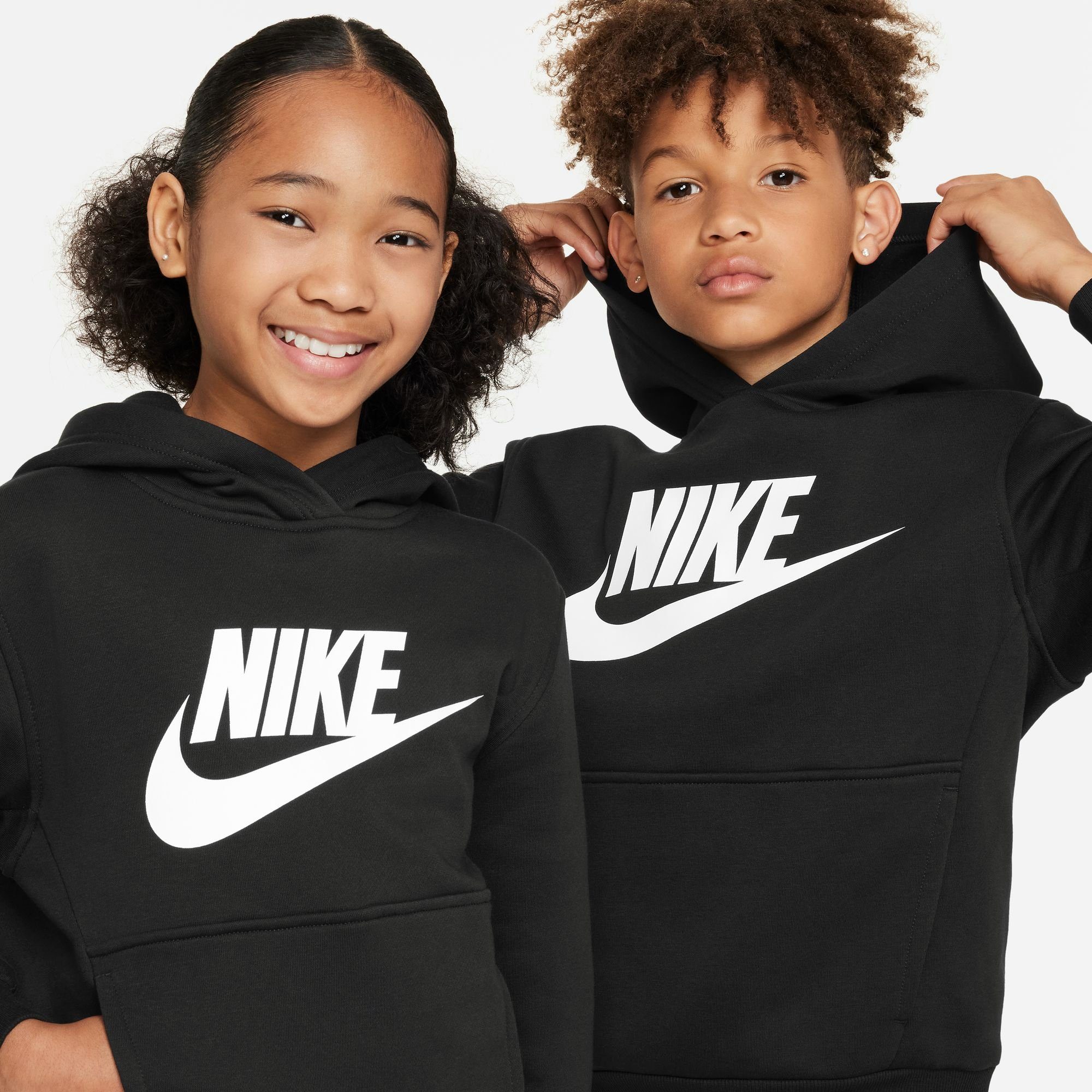 BIG BLACK/WHITE KIDS' FLEECE Nike Kapuzensweatshirt HOODIE CLUB Sportswear
