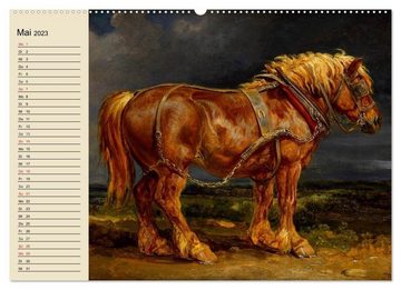 CALVENDO Wandkalender Pferde-Ölgemälde. Die Kunst der alten Meister (Premium, hochwertiger DIN A2 Wandkalender 2023, Kunstdruck in Hochglanz)