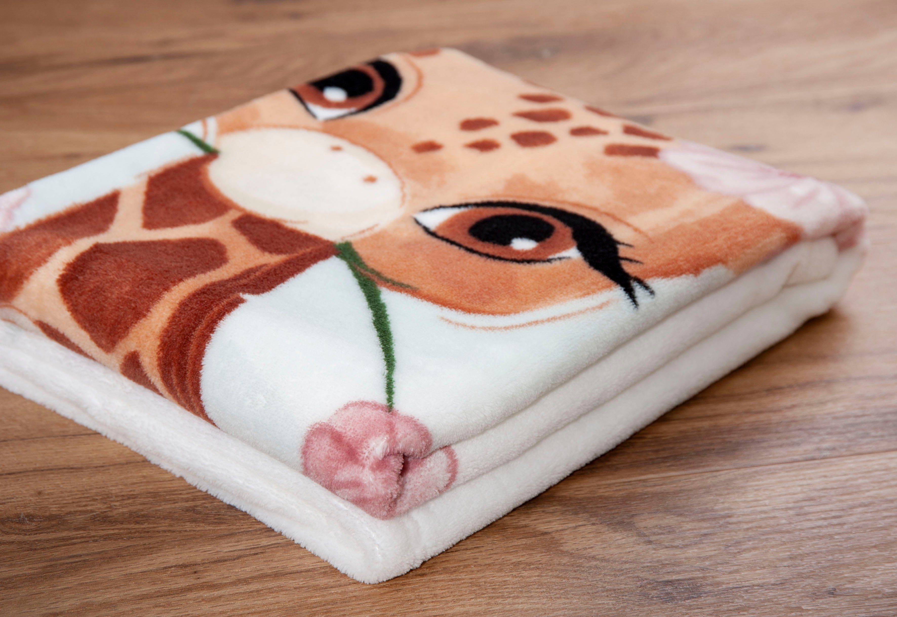 Baby Kuscheldecke mit Herding Giraffe, Best, liebevollem Babydecke Motiv,