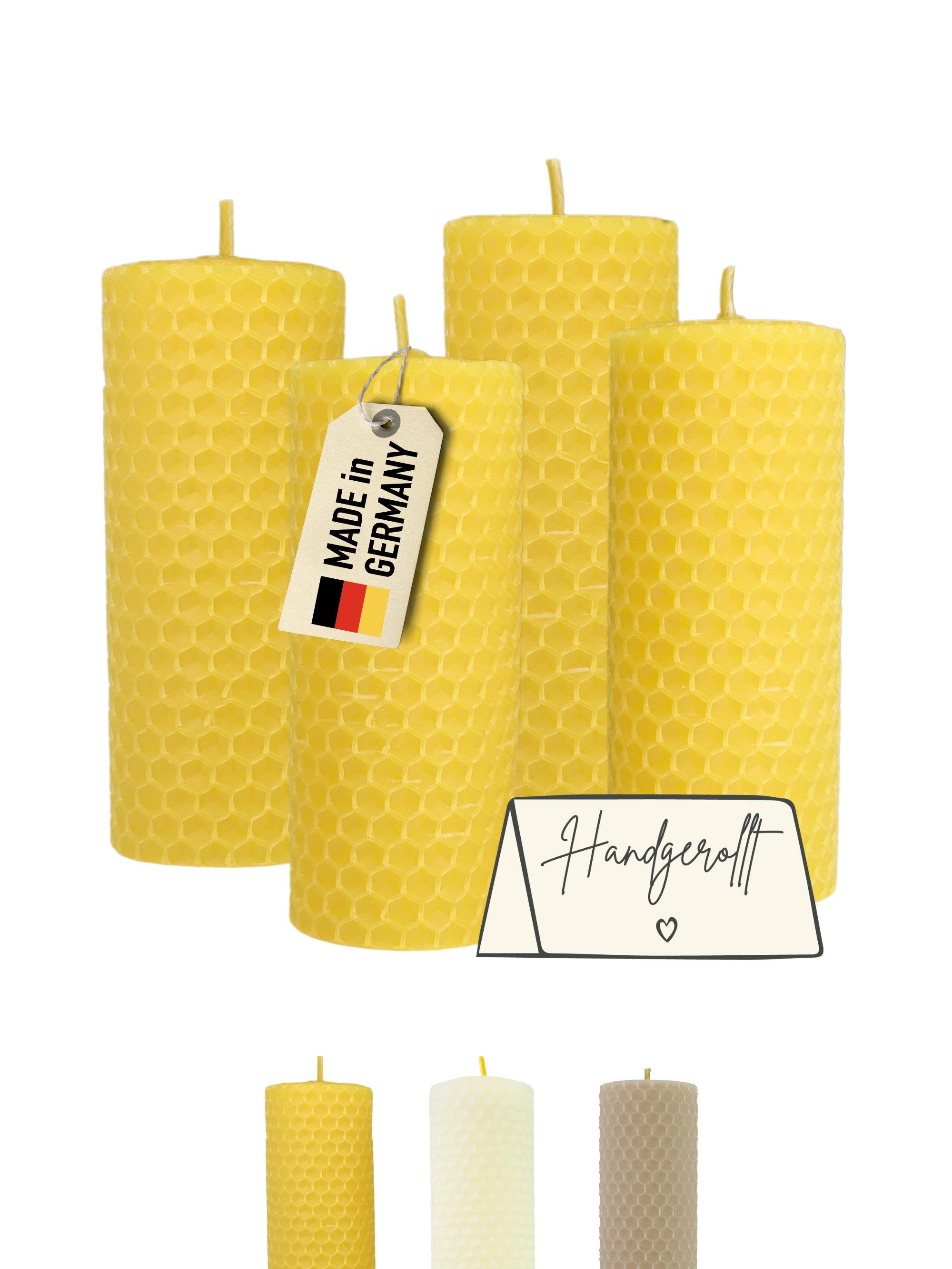 Wachsmann Bienenprodukte Bienenwachskerze handgerollt, 100 % günstig online kaufen