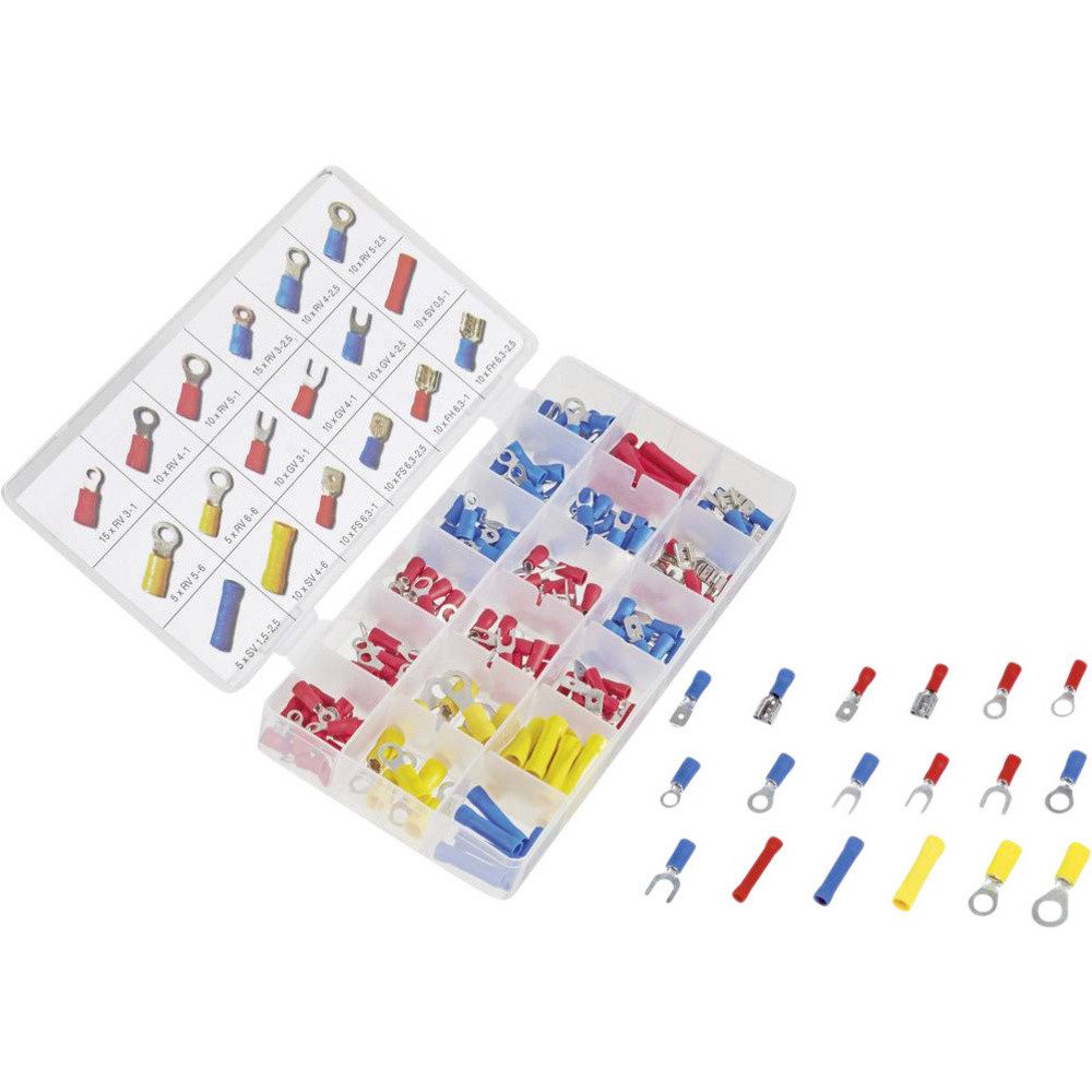 TRU COMPONENTS Ringkabelschuh TRU COMPONENTS TC-10091112 Quetschverbinder-Sortiment 0.5 mm² 6 mm² Ro, TC-10091112
