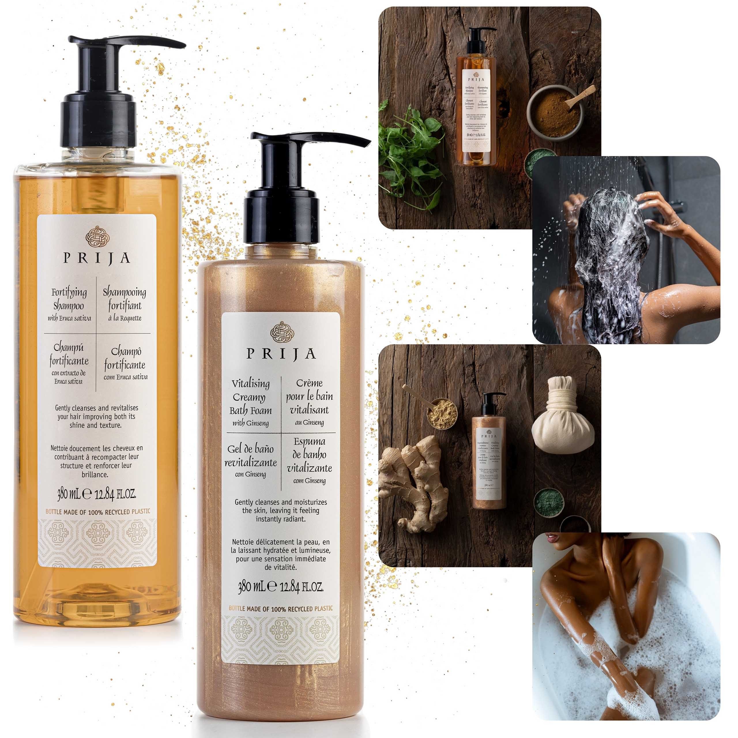 PRIJA Körperpflegemittel PRIJA Kosmetikset: Haarshampoo mit Rucola + Badelotion 2x380ml