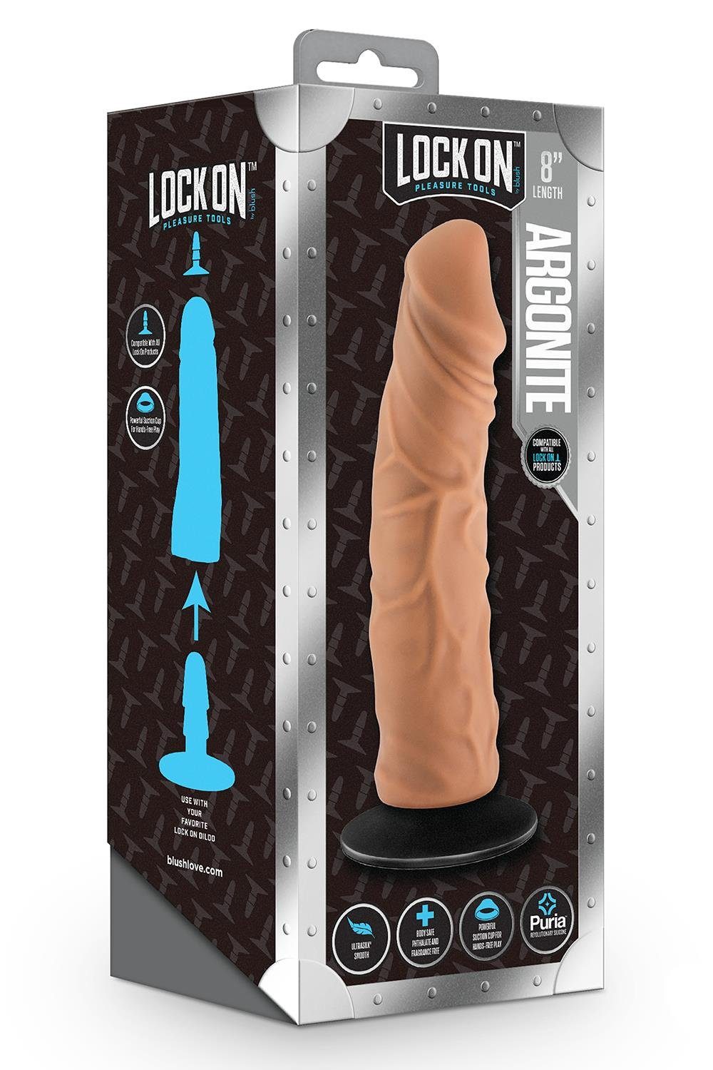 Blush Cup Mocha With Dildo Dildo 19,6cm Suction Lock Adapter On Argonite 8Inch