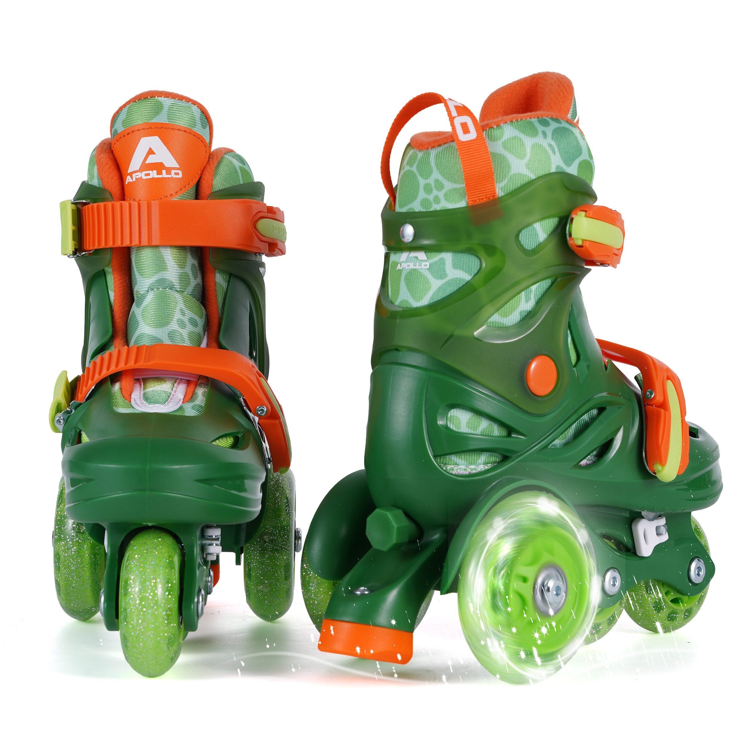 Apollo Rollschuhe Verstellbare Hybrid-Rollschuhe Kinder, Größe 26-30, ideal für Anfänger, mit LED-Rollen, stabil & farbenfroh