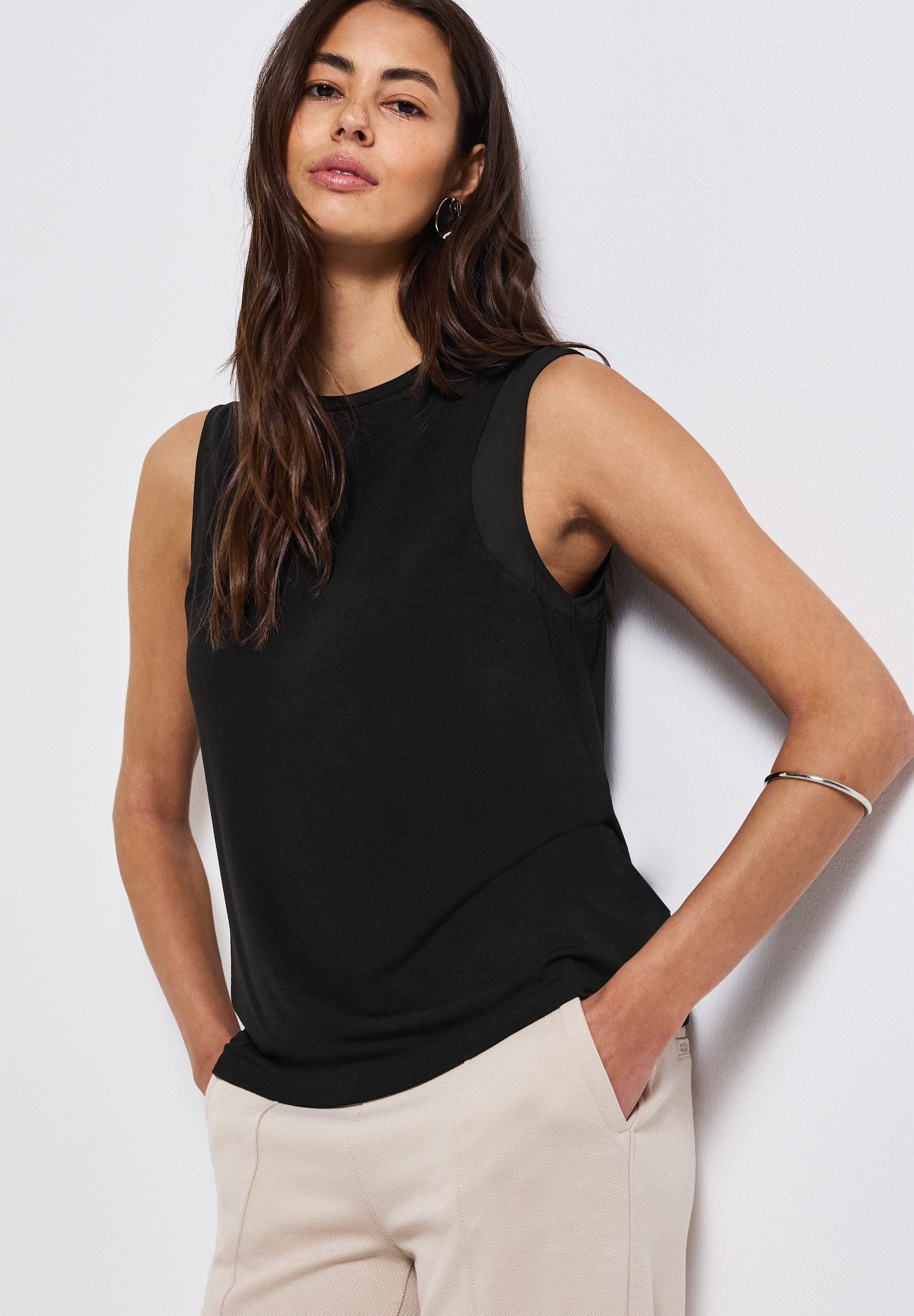 STREET ONE Trägertop mit Chiffondetails günstig online kaufen