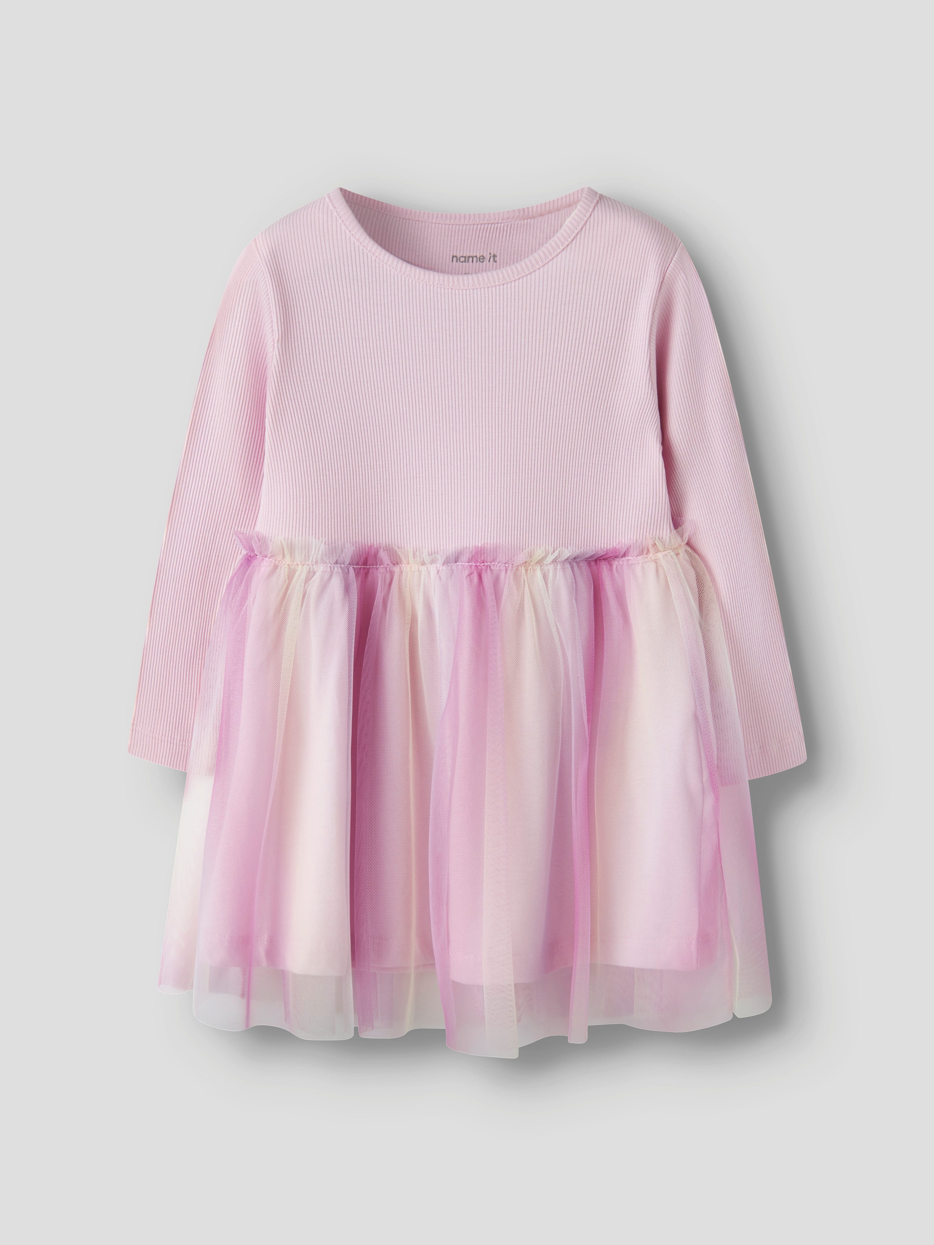 Name It Minikleid NMFDOTIANA LS DRESS mit aufgesetztem Tüllrock