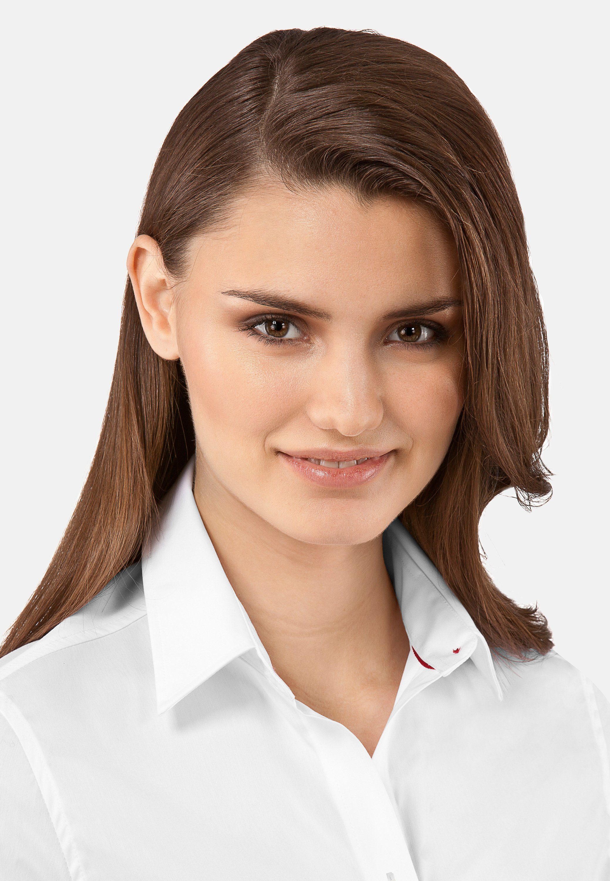 Vincenzo Boretti Klassische Bluse tailliert stretch