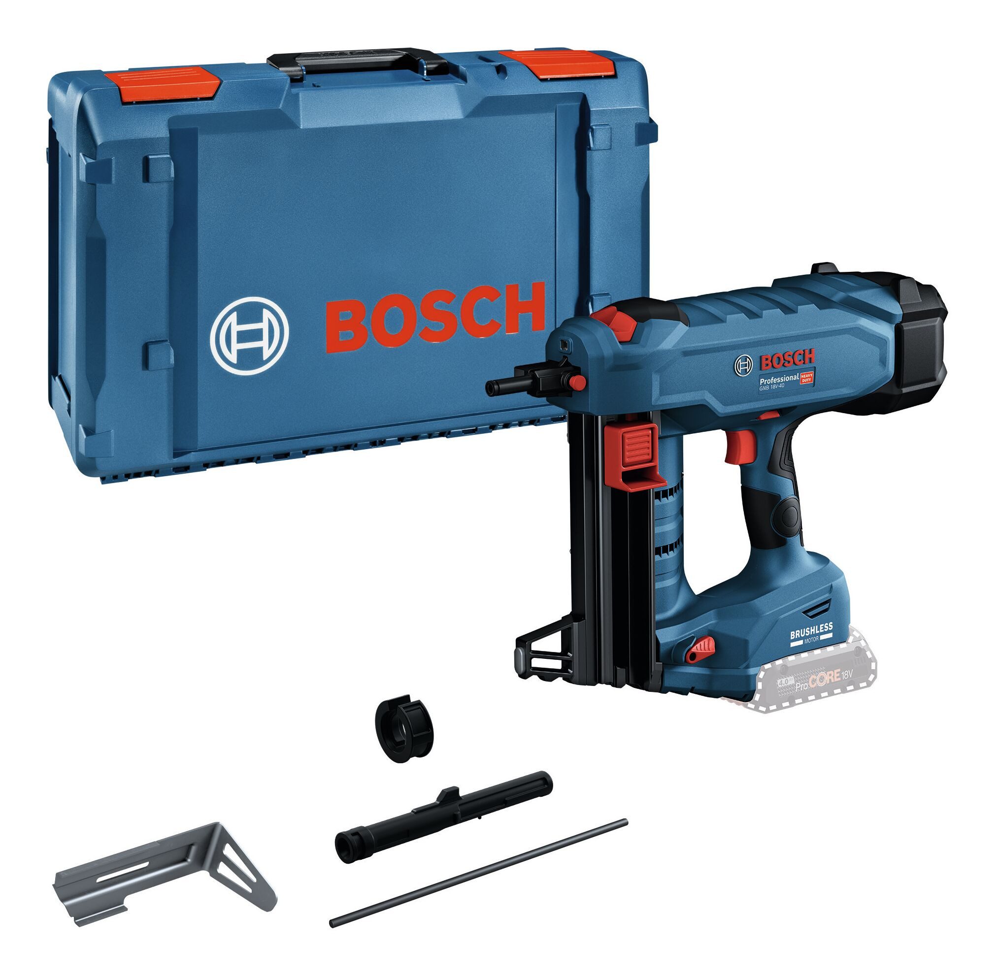 BOSCH Akku-Stauchkopfnagler GNB 18V-40, 18 in V, Nagler Heavy Duty Ohne Akku - in XL-BOXX