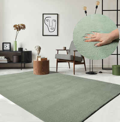 Teppich Relax, Wohnzimmer Teppich, Anti-Rutsch Unterseite, Waschbar, Kurzflor, the carpet, Rechteck