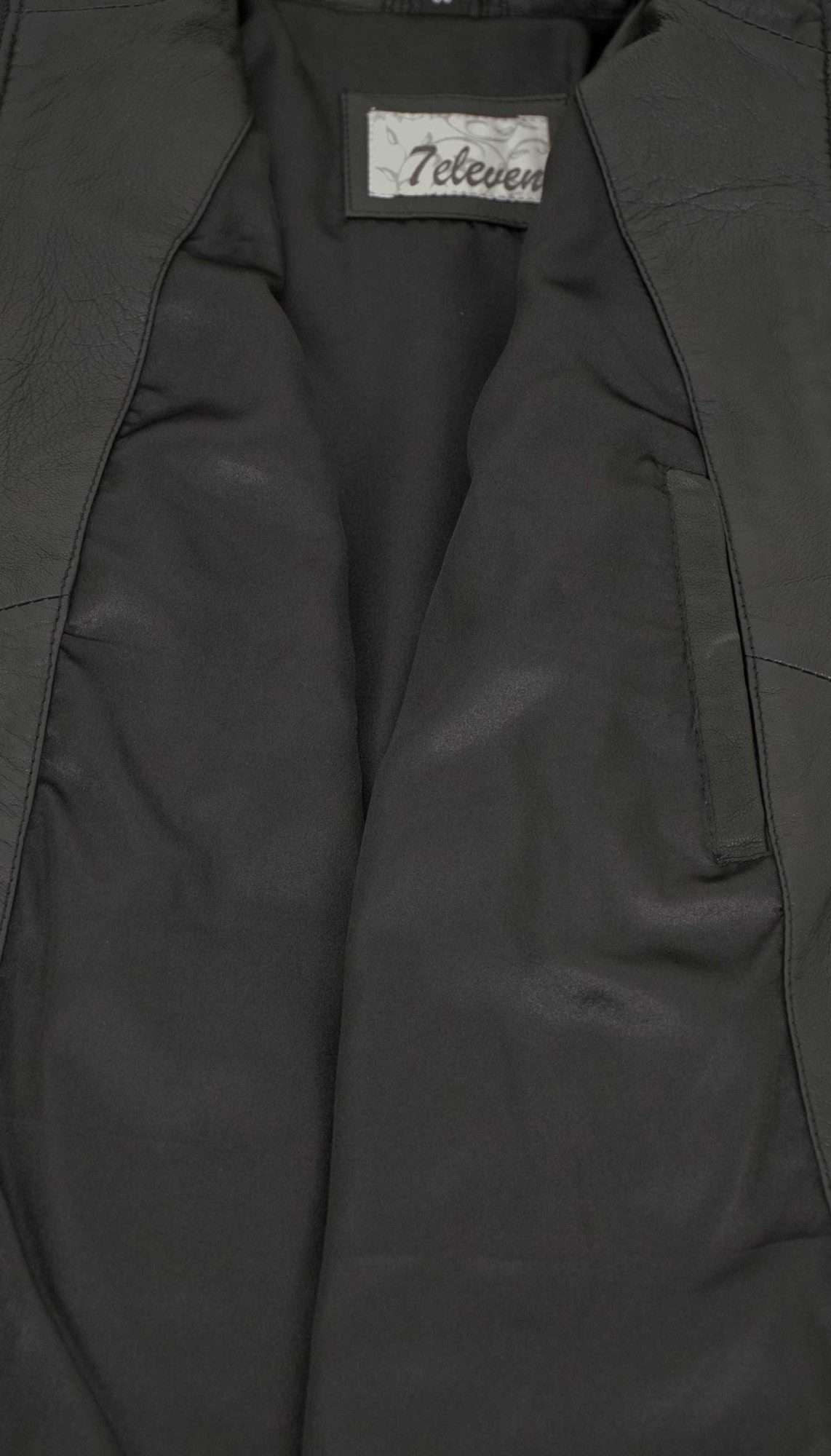 7eleven Lederjacke Eliza 7eleven - Damen Lederjacke Lammnappa schwarz