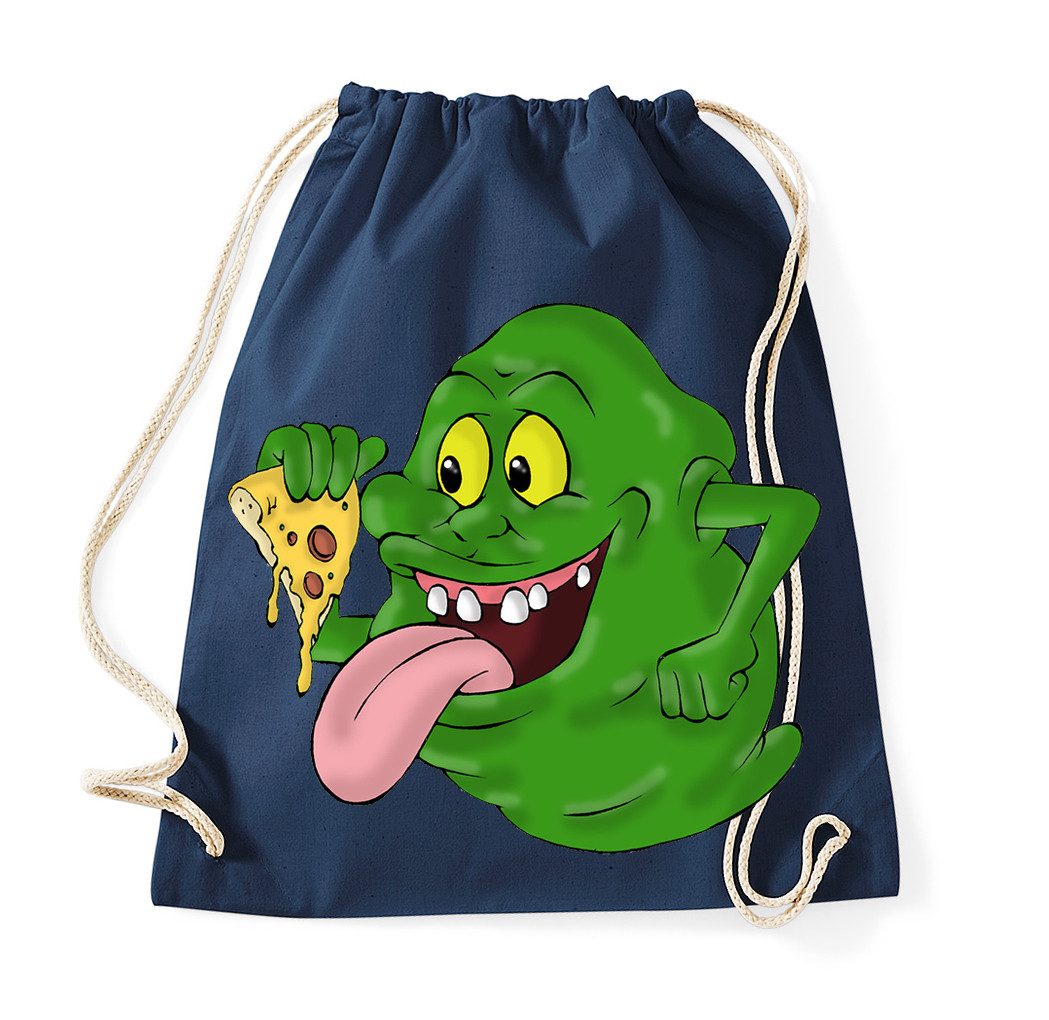 Blondie & Brownie Turnbeutel Slimer Turnbeutel Print Kultgeist Retro Motiv Freizeit Fun (Einzelartikel, Set-Info: 1-teilig), Slimer_Beutel Kultgeist Retro Turnbeutel