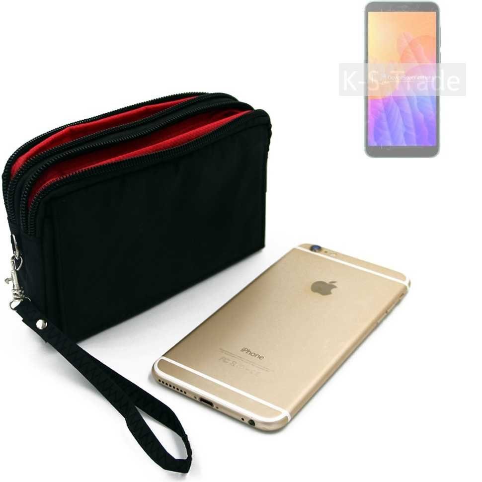 K-S-Trade Handyhülle für Huawei Y5p, Schutz Hülle Handy Hülle Gürteltasche Travelbag Handytasche mit