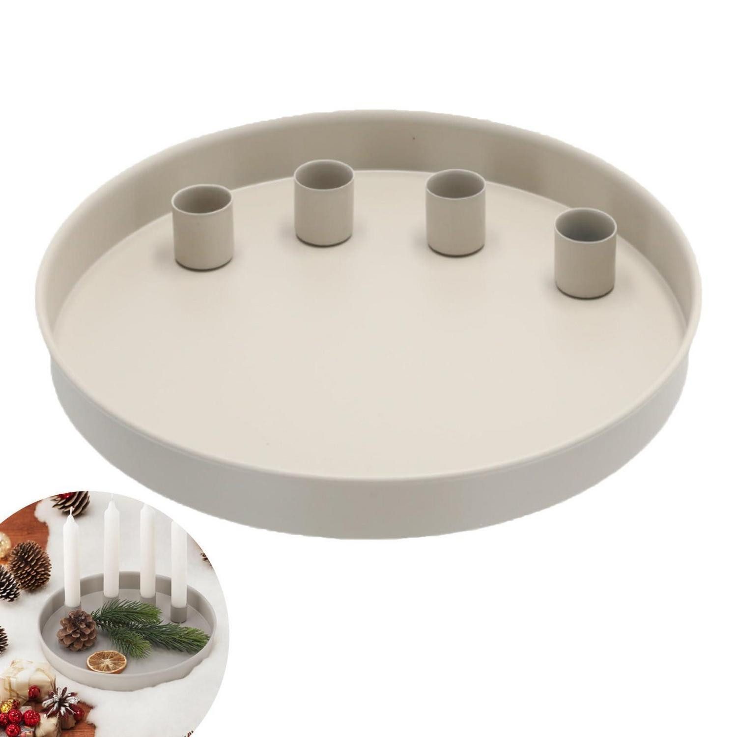 LuxusKollektion Adventskranz Adventskranz Metall Magnetisch 23cm