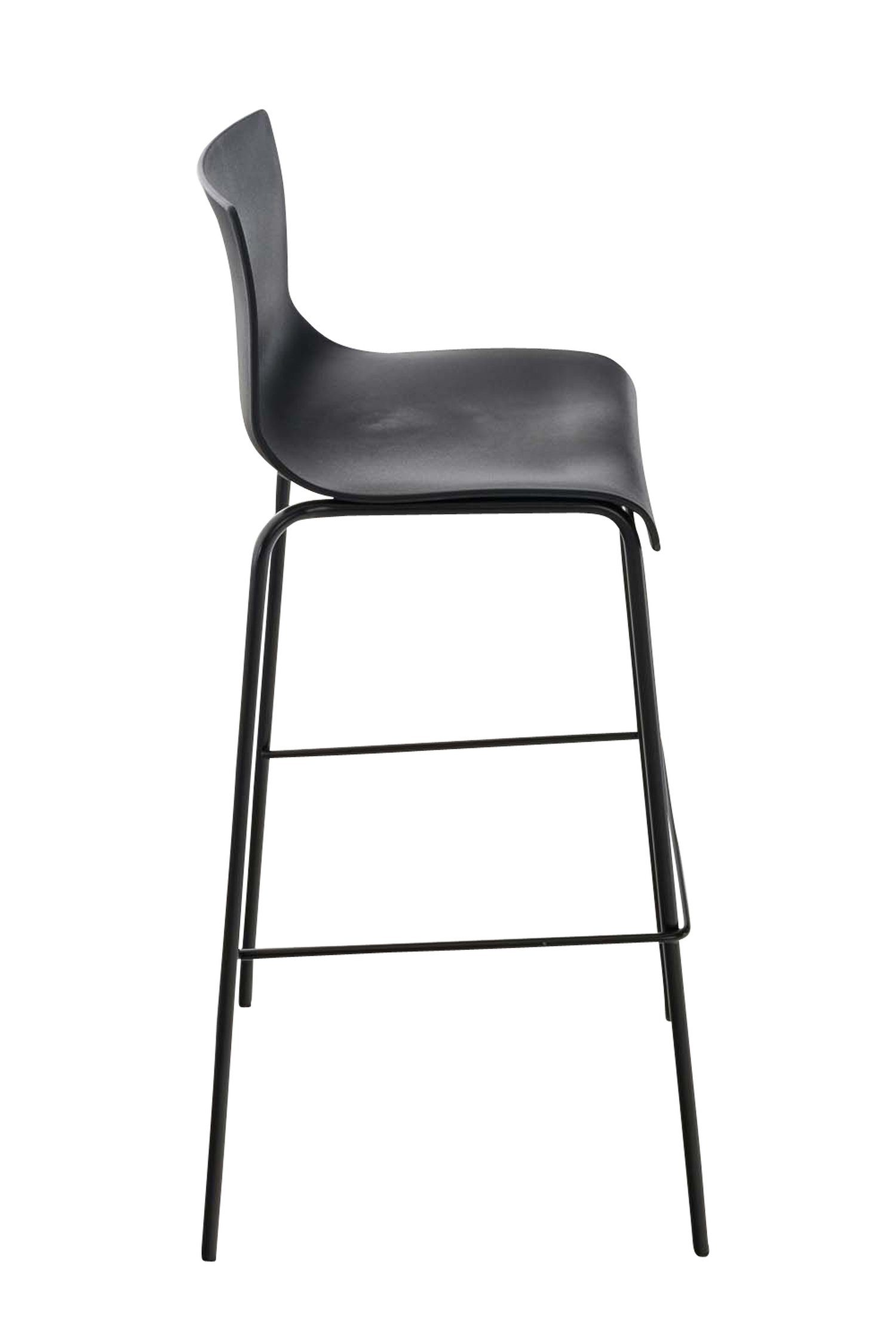 Hoover Metall schwarz für Kunststoff - Küche Fußstütze (mit & Gestell Schwarz Hocker TPFLiving Barhocker Tresenhocker), - Sitzfläche: - Theke