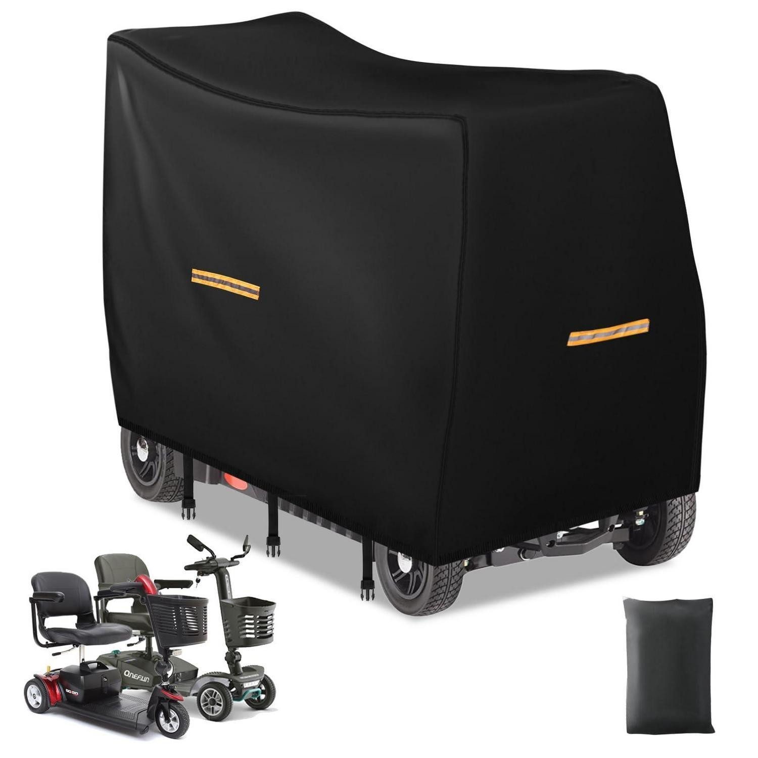 LuxusKollektion Schutzplane Elektromobil Abdeckhaube wasserdicht 420D Rollstuhl UV L(127x59x99cm)