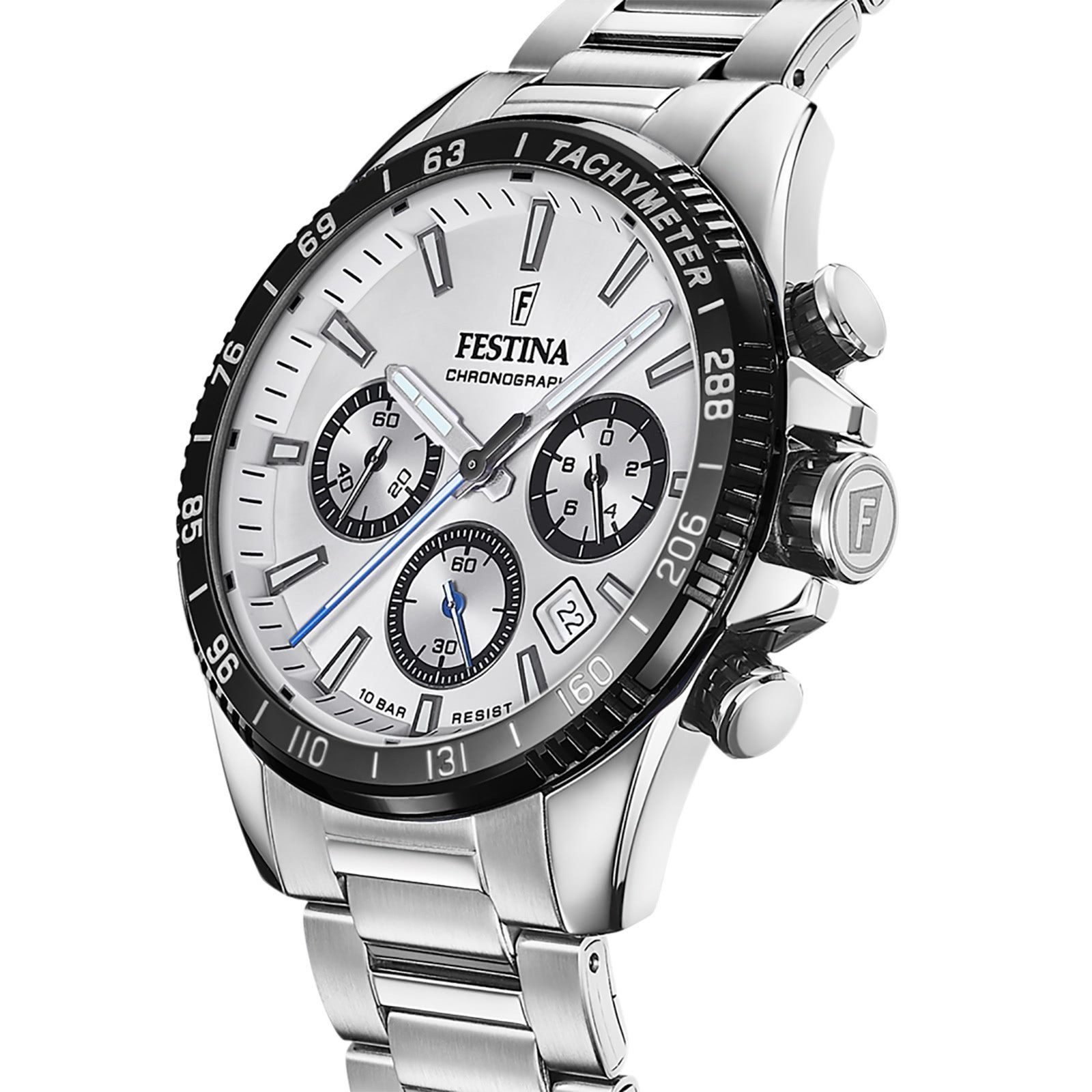 Festina Chronograph F20560-1 Silbern Edelstahlband 45 mm günstig online kaufen