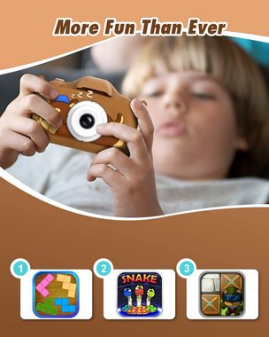 Slothcloud Kinderkamera (12 MP, 3x opt. Zoom, Kinderkamera, 1080P HD, 2,0-Zoll-Bildschirmkamera, 32 GB SD-Karte)