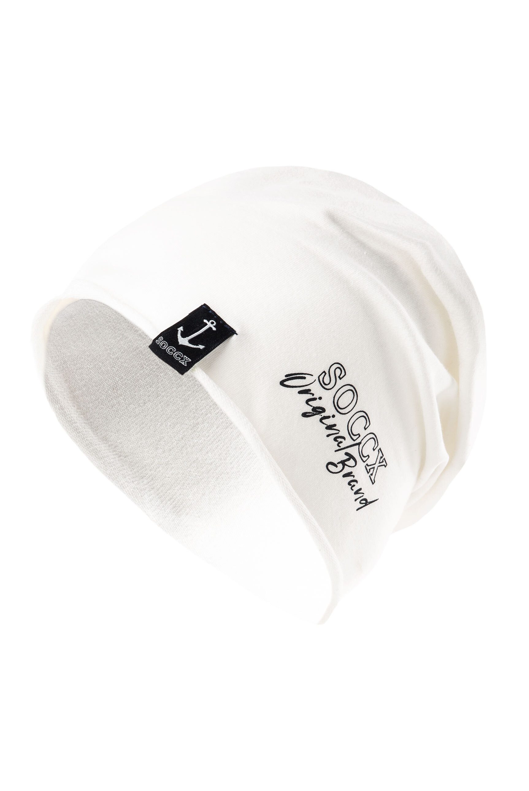 SOCCX Beanie mit Rollsaum