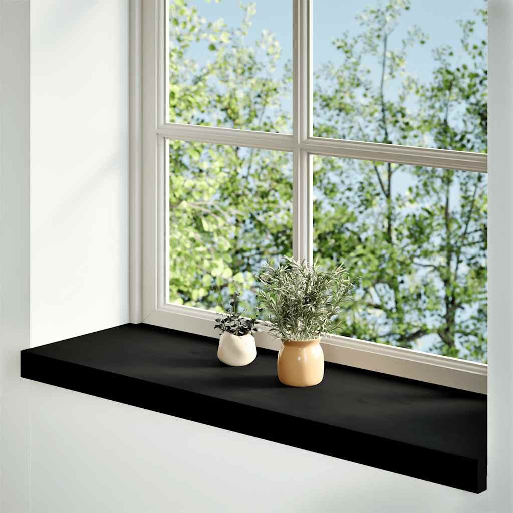 vidaXL Stufenmatte 80 x 25 x 2 cm Fensterbänke 2 Stk Dunkelbraun 80x25x2 cm Massivholz Ei