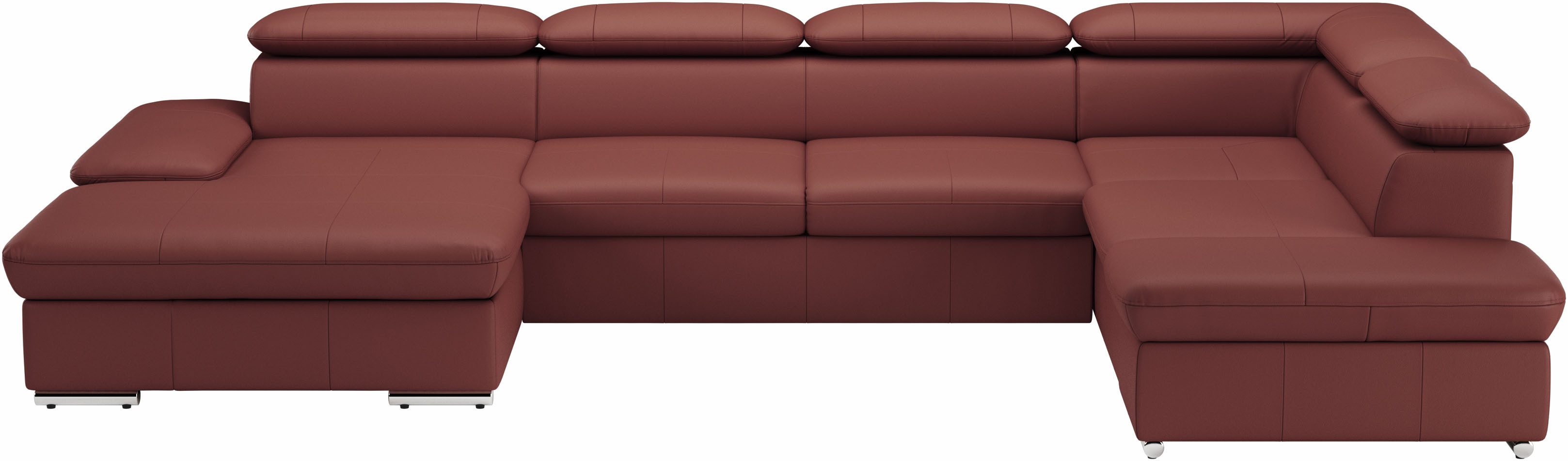 sit&more Wohnlandschaft Valantine U-Form, B: 349 cm, mit Arm- & Kopfteilverstellung, optional mit Bettfunktion