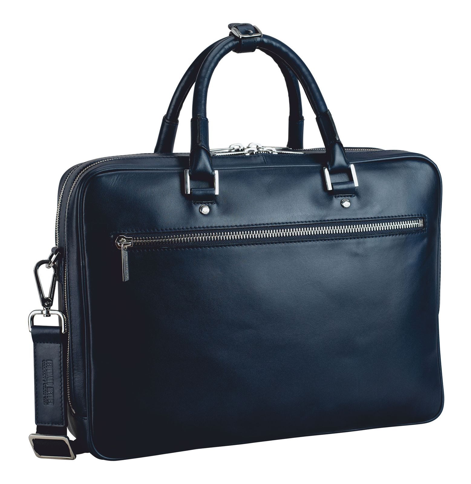 Leonhard Heyden Aktentasche Zipped Briefcase 2 Compartments, aus echtem Rindsleder