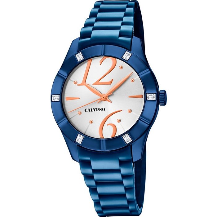 CALYPSO WATCHES Quarzuhr Calypso Damen Uhr K5715/3 Kunststoff PUR (Armbanduhr) Damen Armbanduhr rund Kunststoff PURarmband blau Fashion