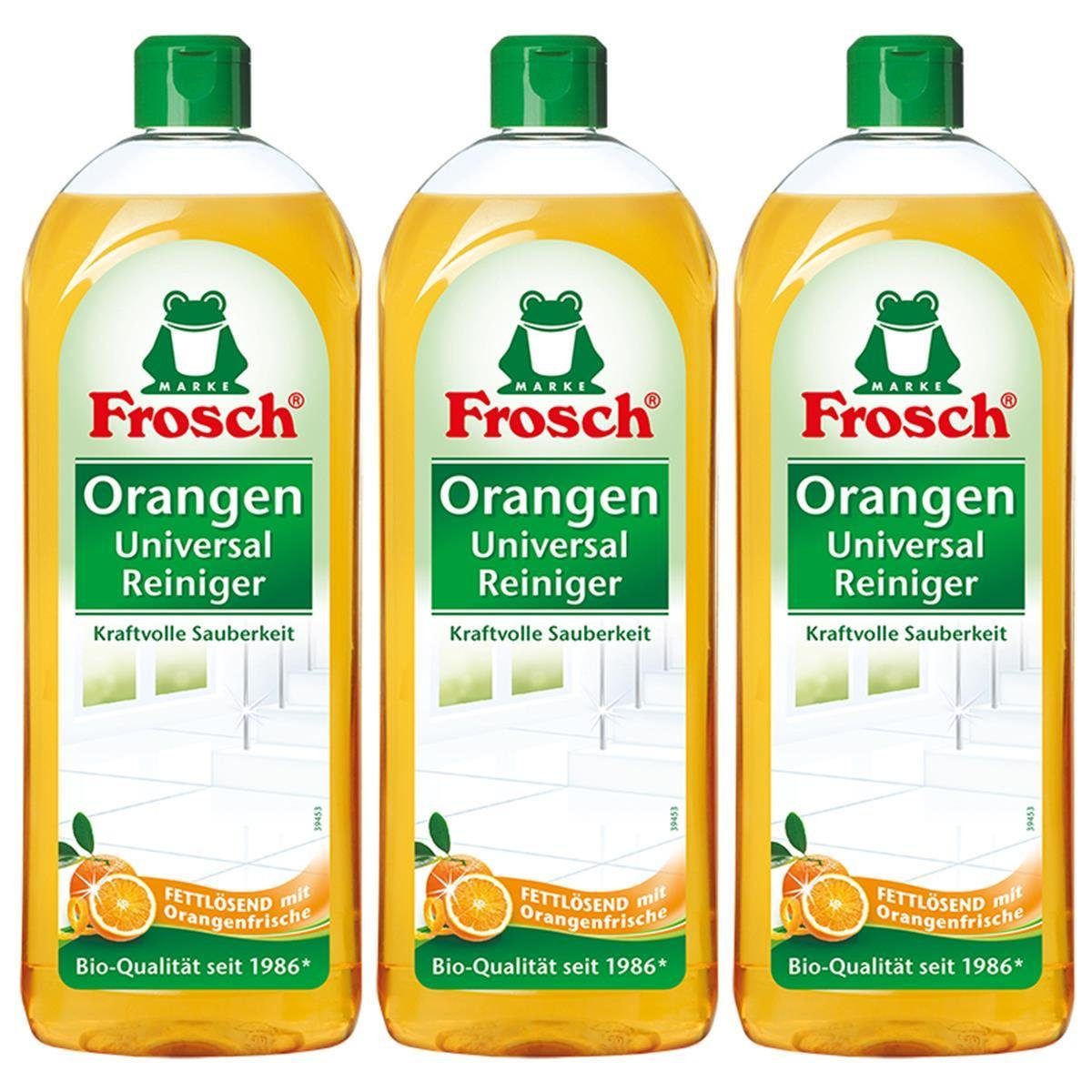 [Hohe Qualität, niedriger Preis] FROSCH 3x Orangen ml Universal 750 Frosch Allzweckreiniger Reiniger