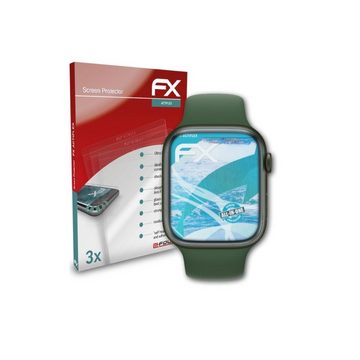atFoliX Schutzfolie Displayschutzfolie für Apple Watch 45 mm Series 7, (3 Folien), Ultraklar und flexibel