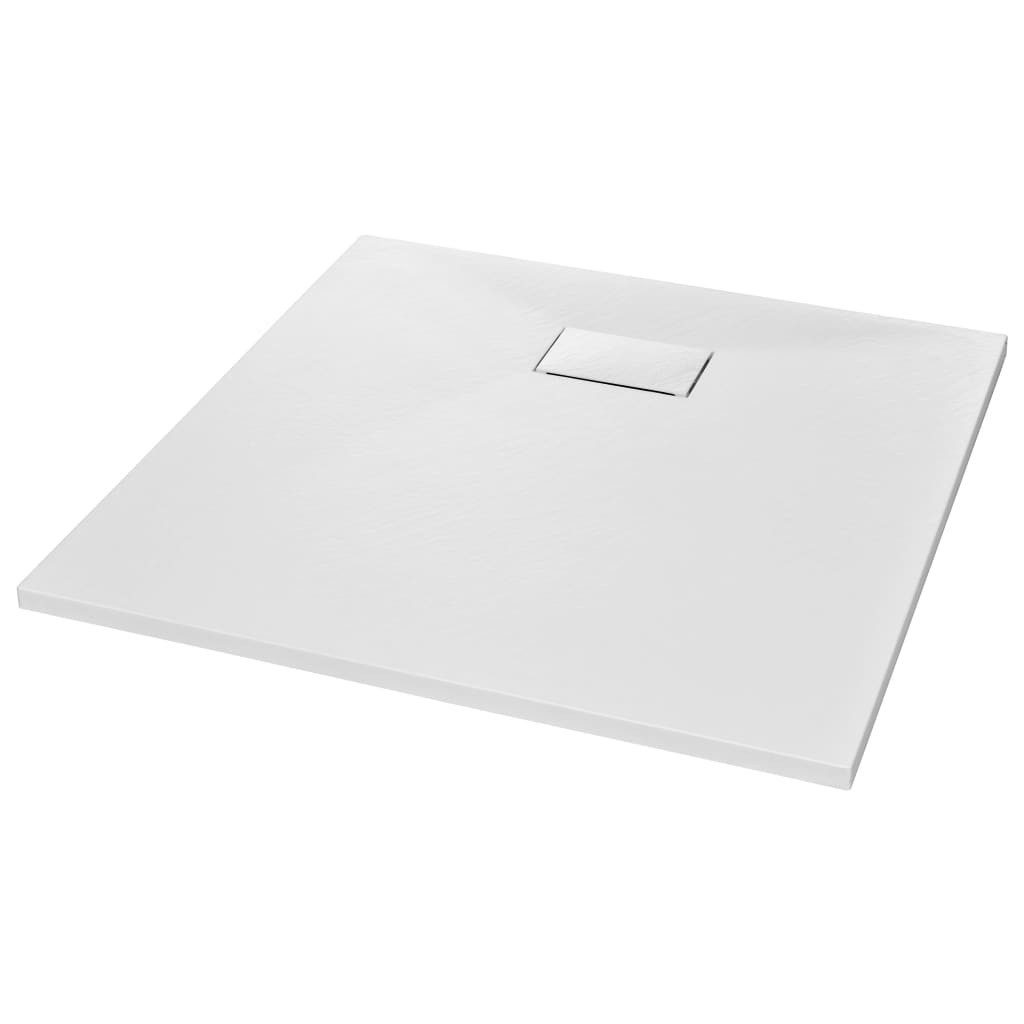 vidaXL Duschwanne Duschwanne SMC Kunststoff faserverstärkt Weiß 8080 cm, Rechteck