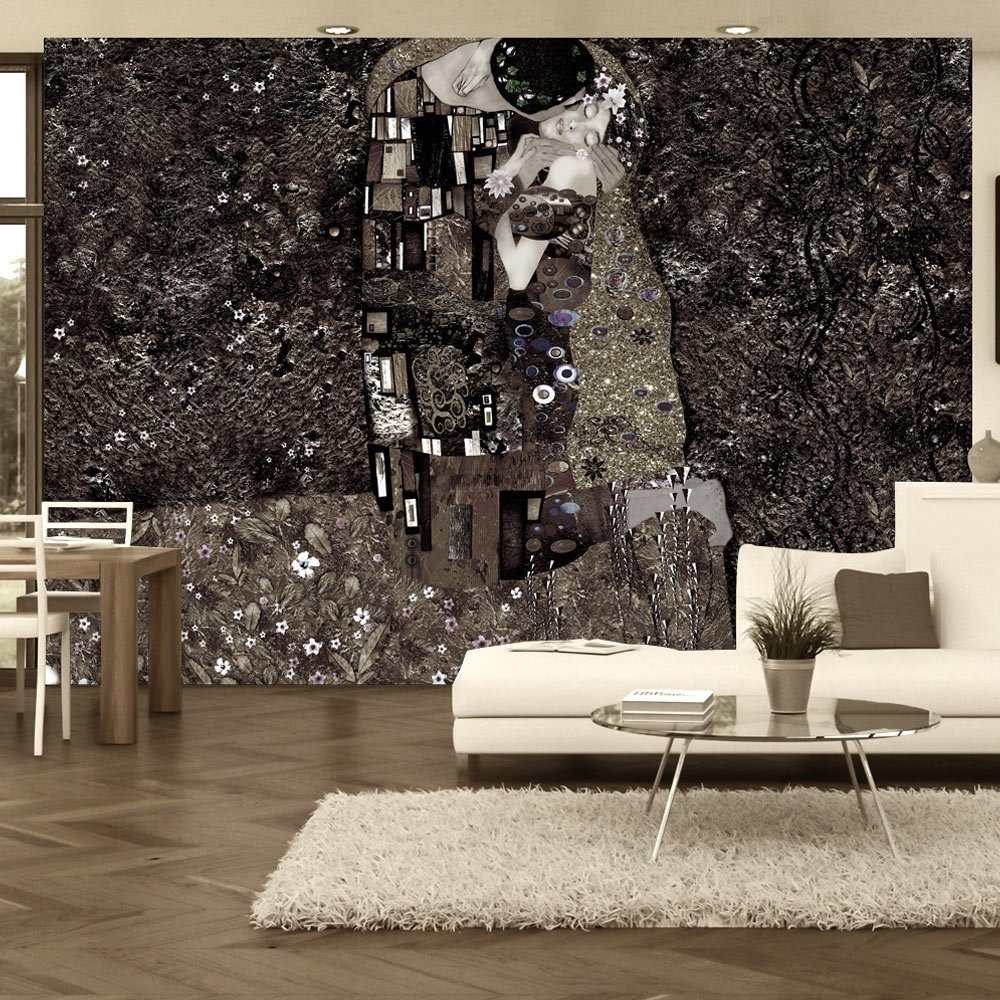 KUNSTLOFT Vliestapete Klimt inspiration - Recalling Tenderness 1x0.7 m, halb-matt, lichtbeständige Design Tapete