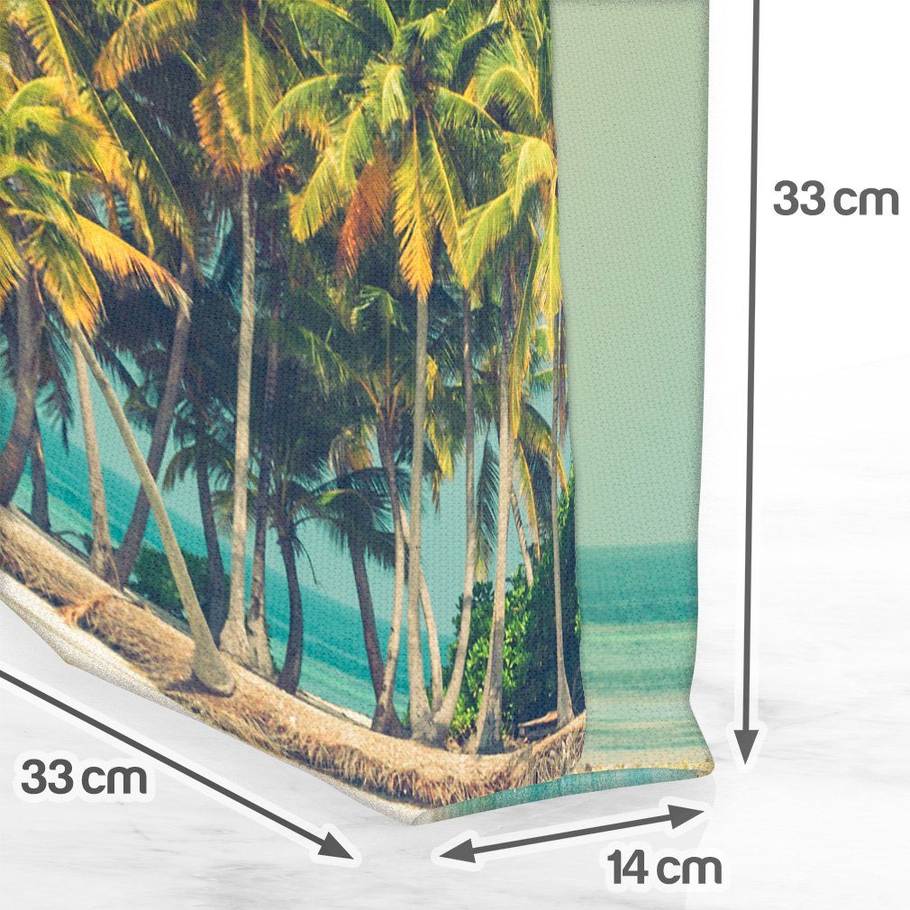 Henkeltasche Meer urwald postkarte VOID Urlaub kokos welle Palmen surfen paradise Insel (1-tlg),